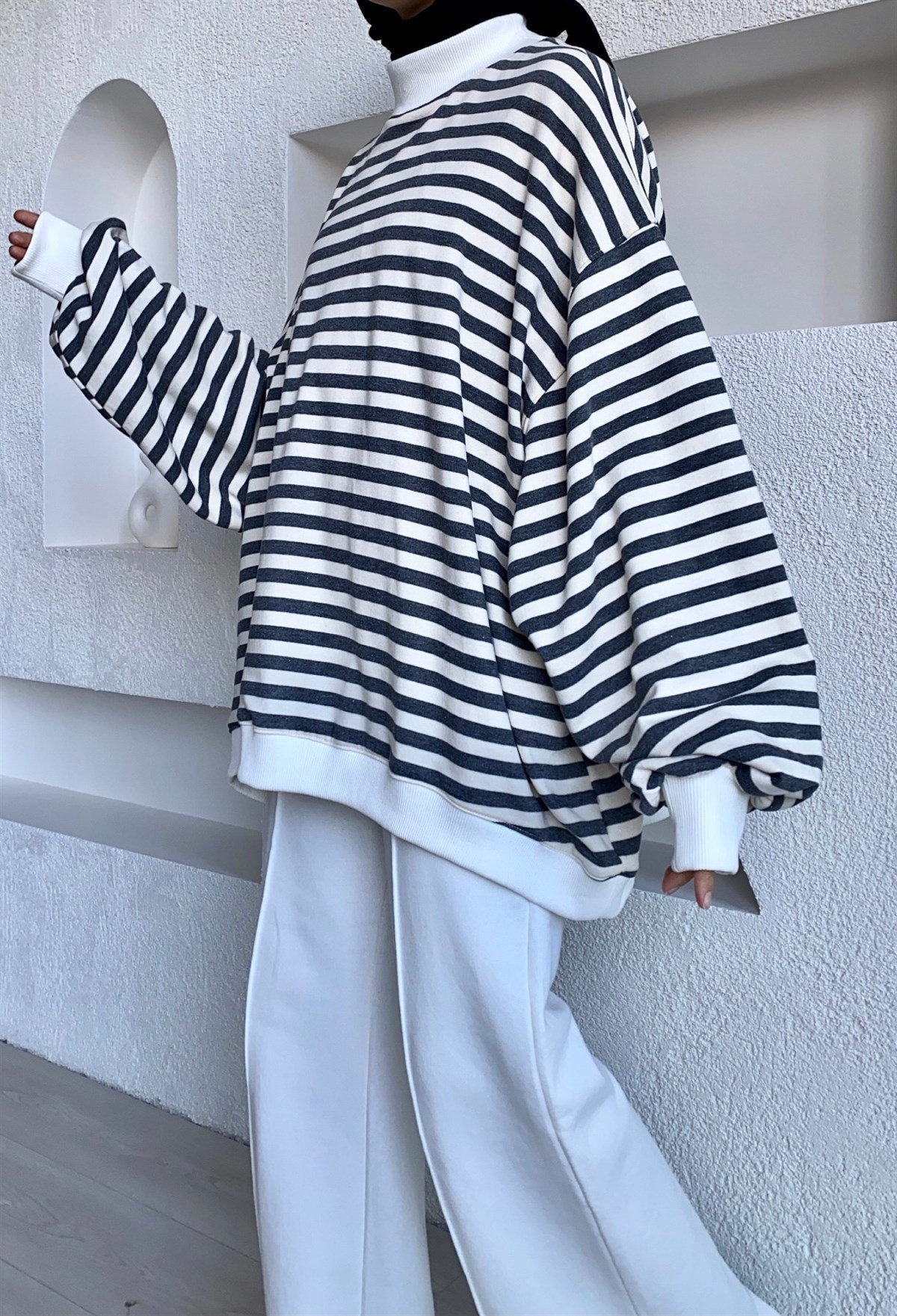 Çizgili Sweatshirt 