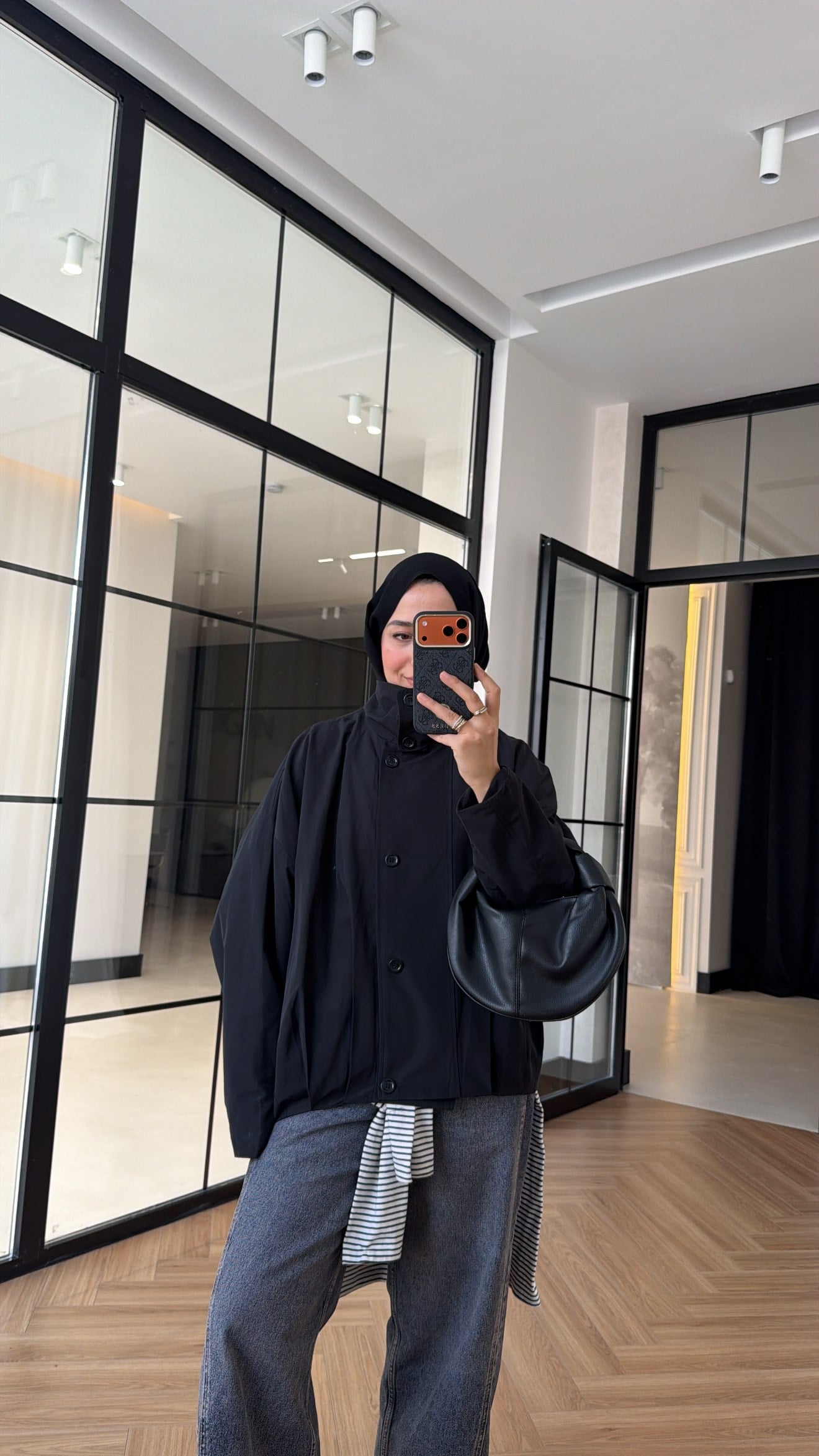 Danla Oversize Trenç Siyah