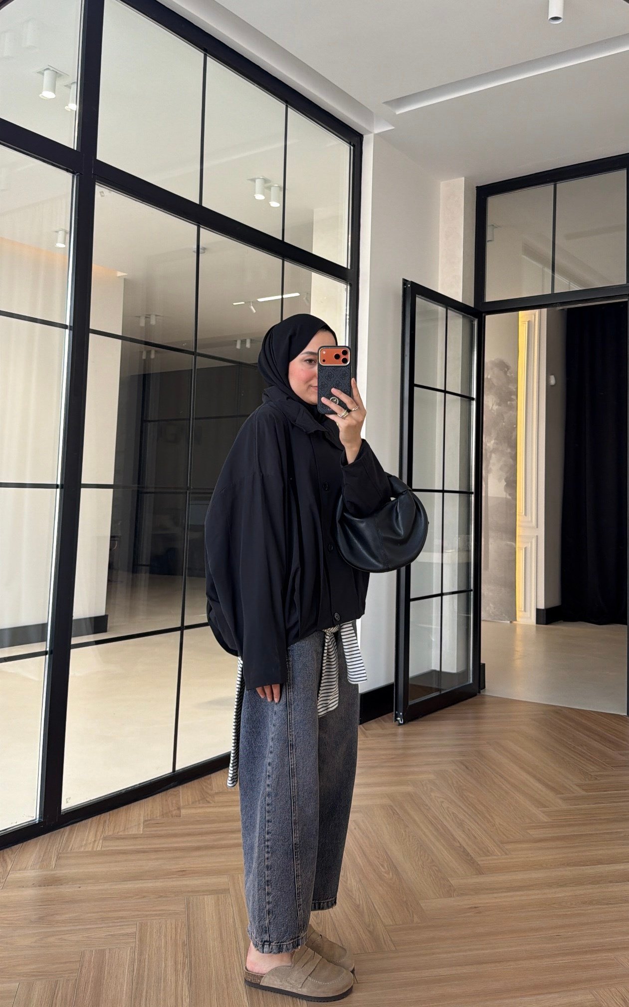 Danla Oversize Trenç Siyah