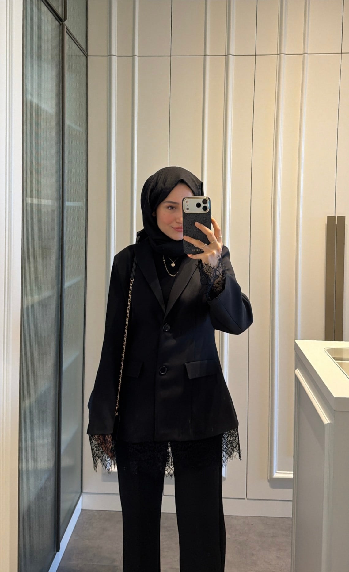 Dantel Detay Tasarım Blazer Ceket 