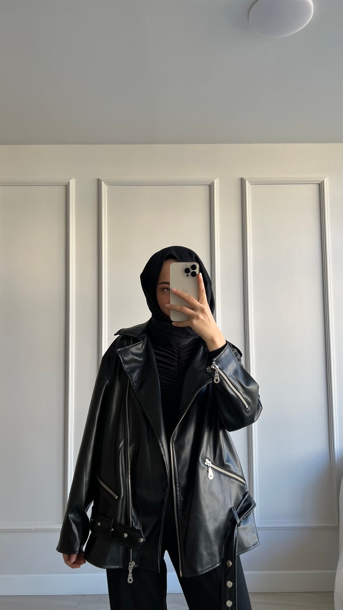 Deri Biker Mont