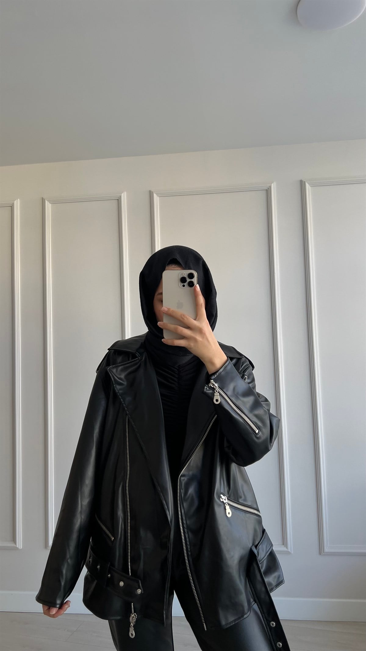 Deri Biker Mont