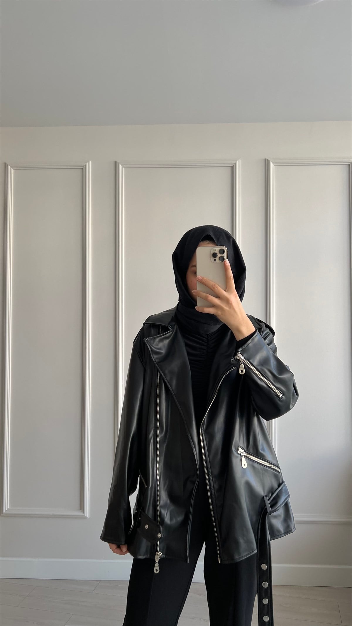 Deri Biker Mont