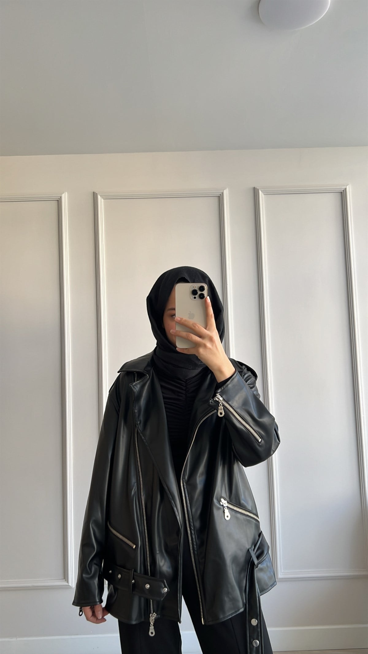 Deri Biker Mont