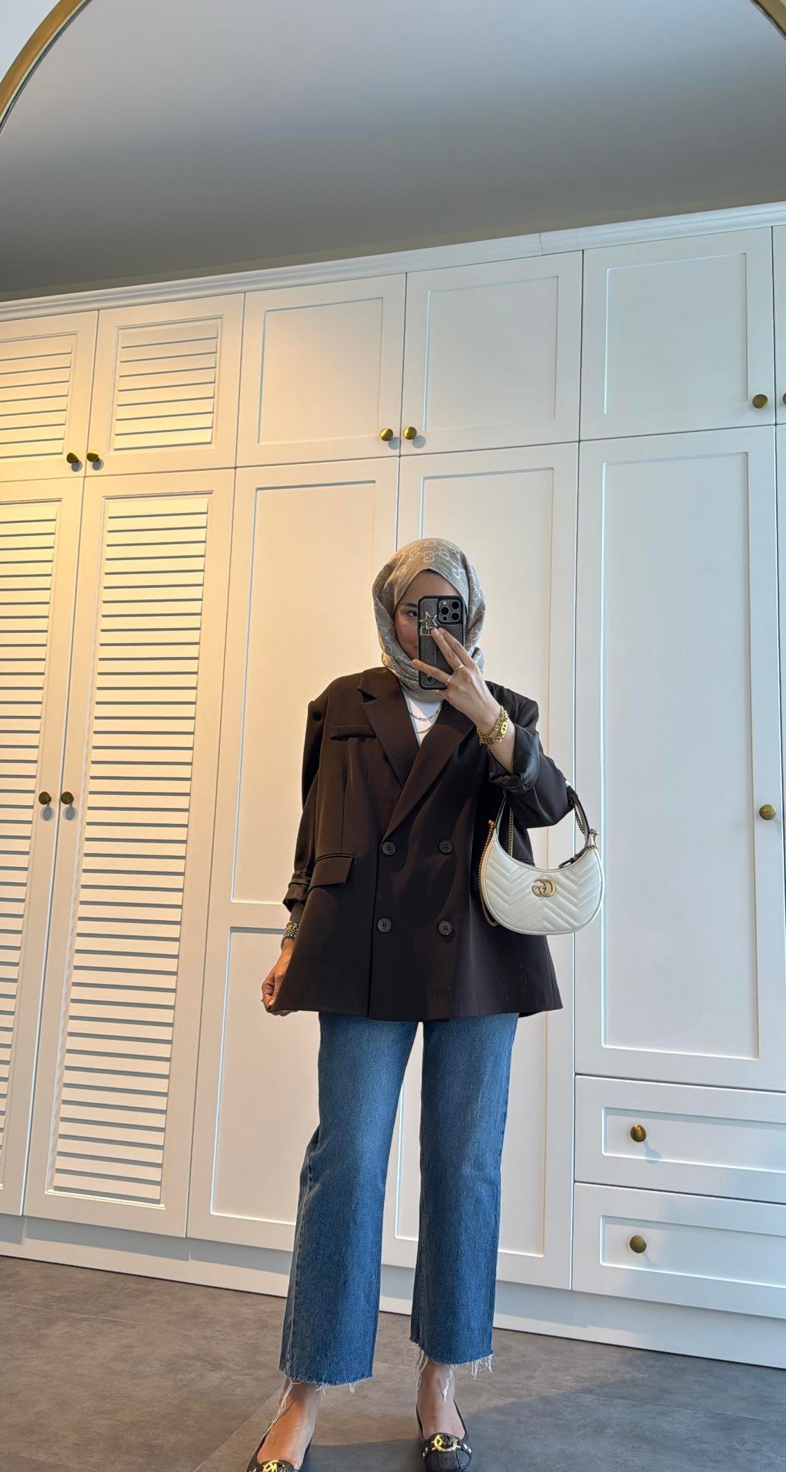 Dört Düğmeli Oversize Ceket Acı Kahve
