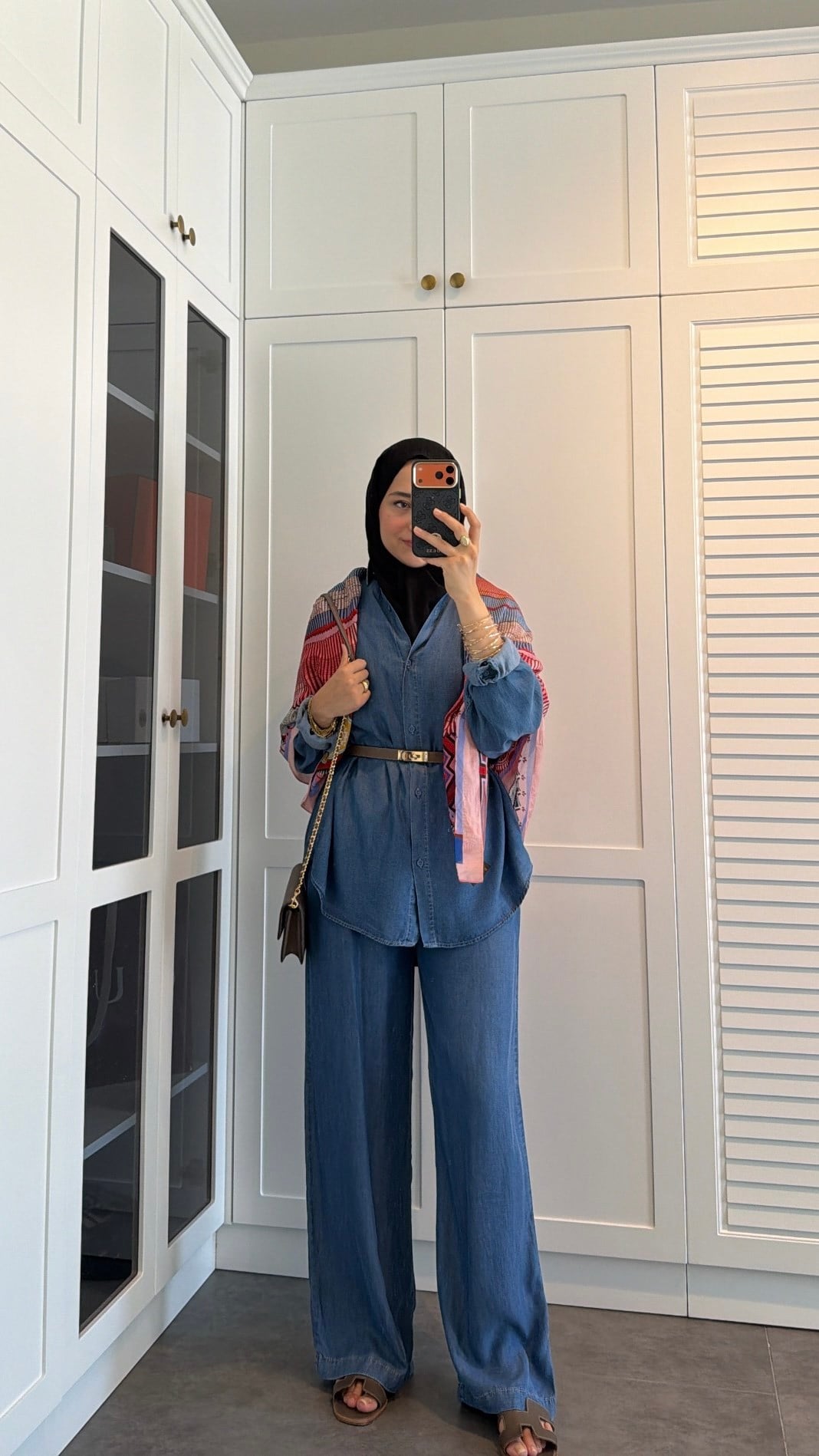 Düğme Detay Denim Tensel Takım Koyu Mavi