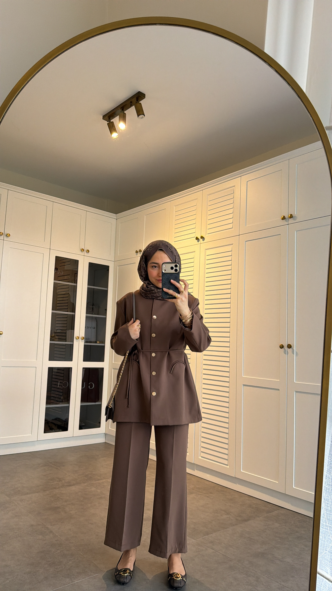 Düğme Detaylı Pantolon Takım Vizon