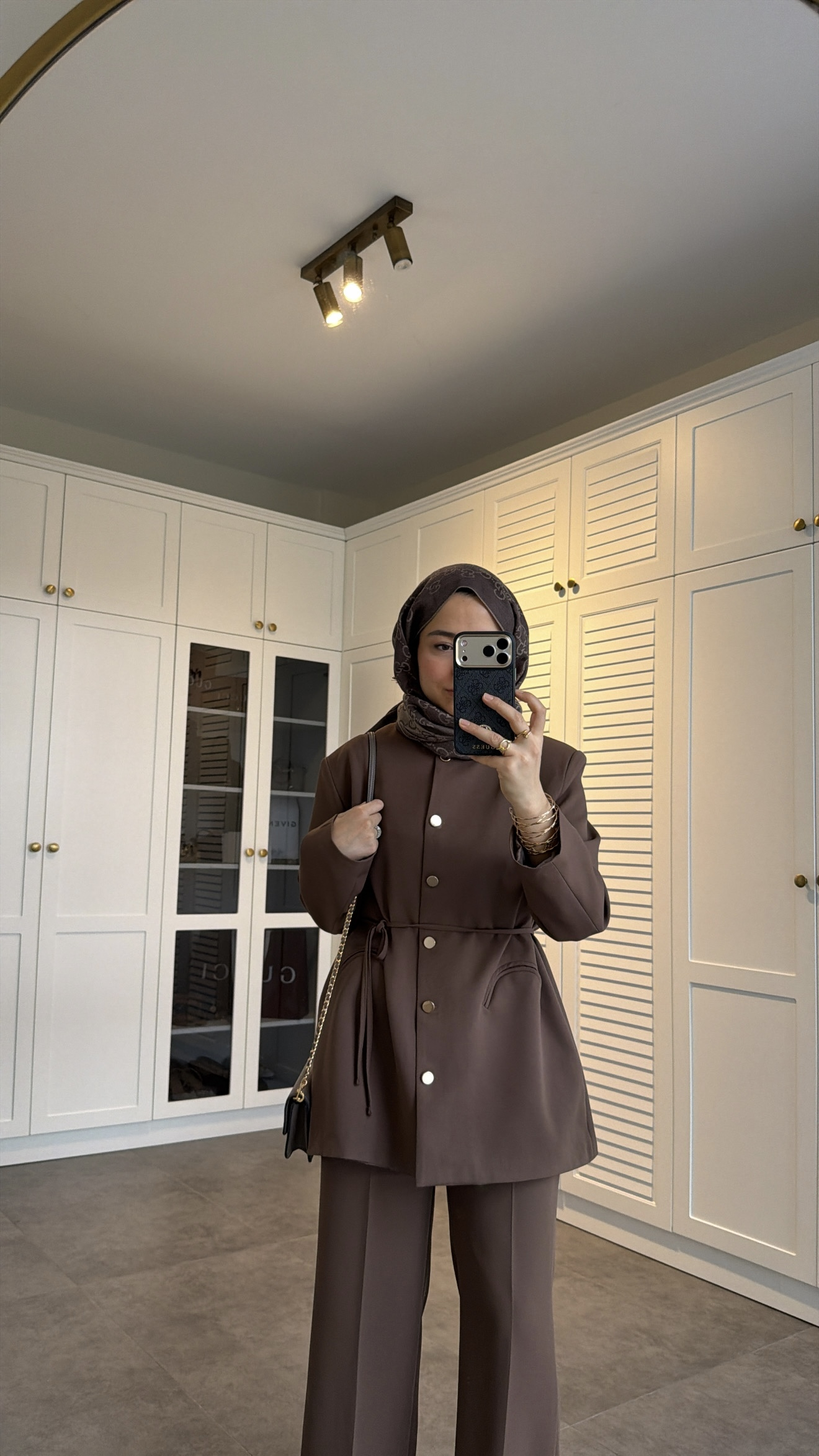 Düğme Detaylı Pantolon Takım Vizon