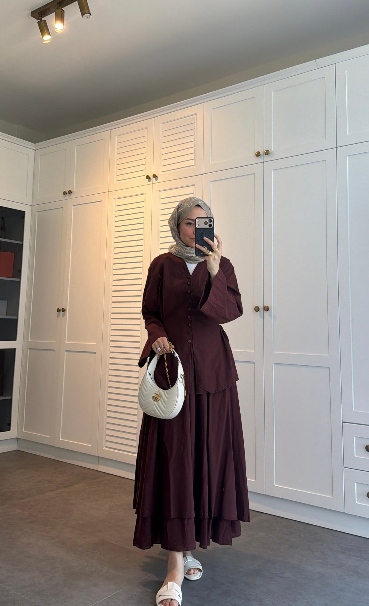 Düğmeli Pamuk Vual Takım Burgonya