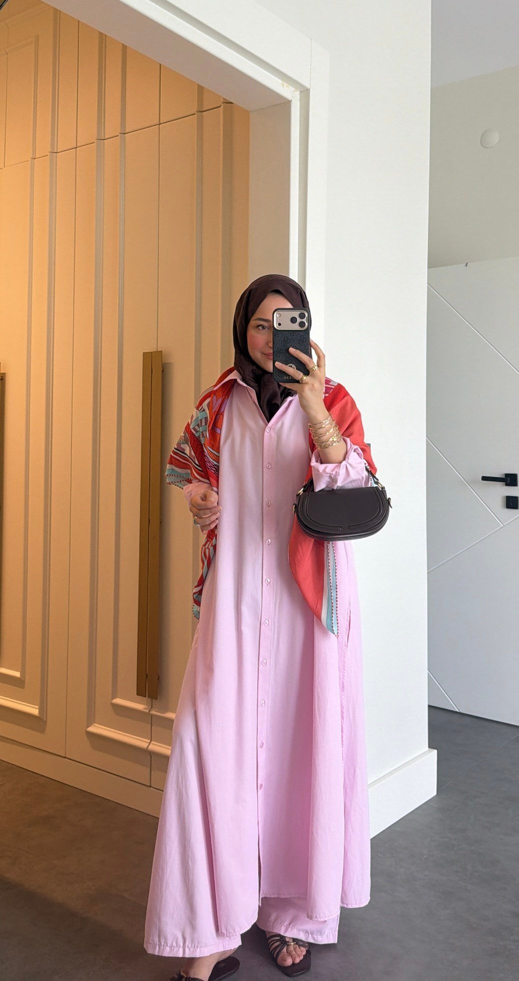 Düğmeli Yırtmaç Tunik Detay Takım Pembe