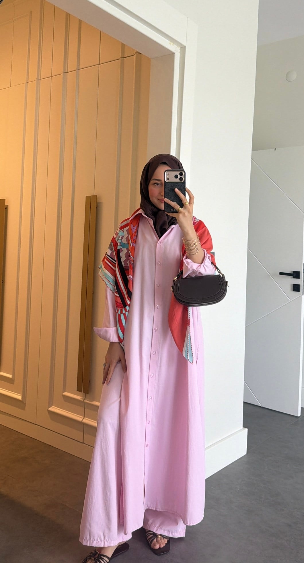 Düğmeli Yırtmaç Tunik Detay Takım Pembe
