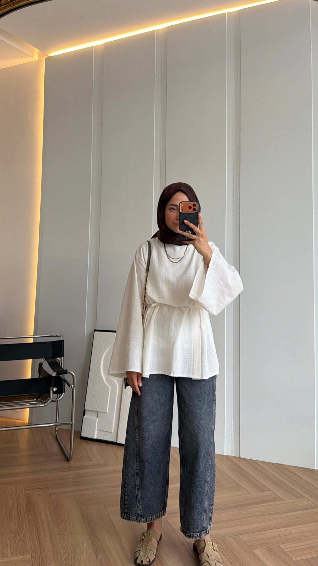 Eliza Keten Tunik Beyaz
