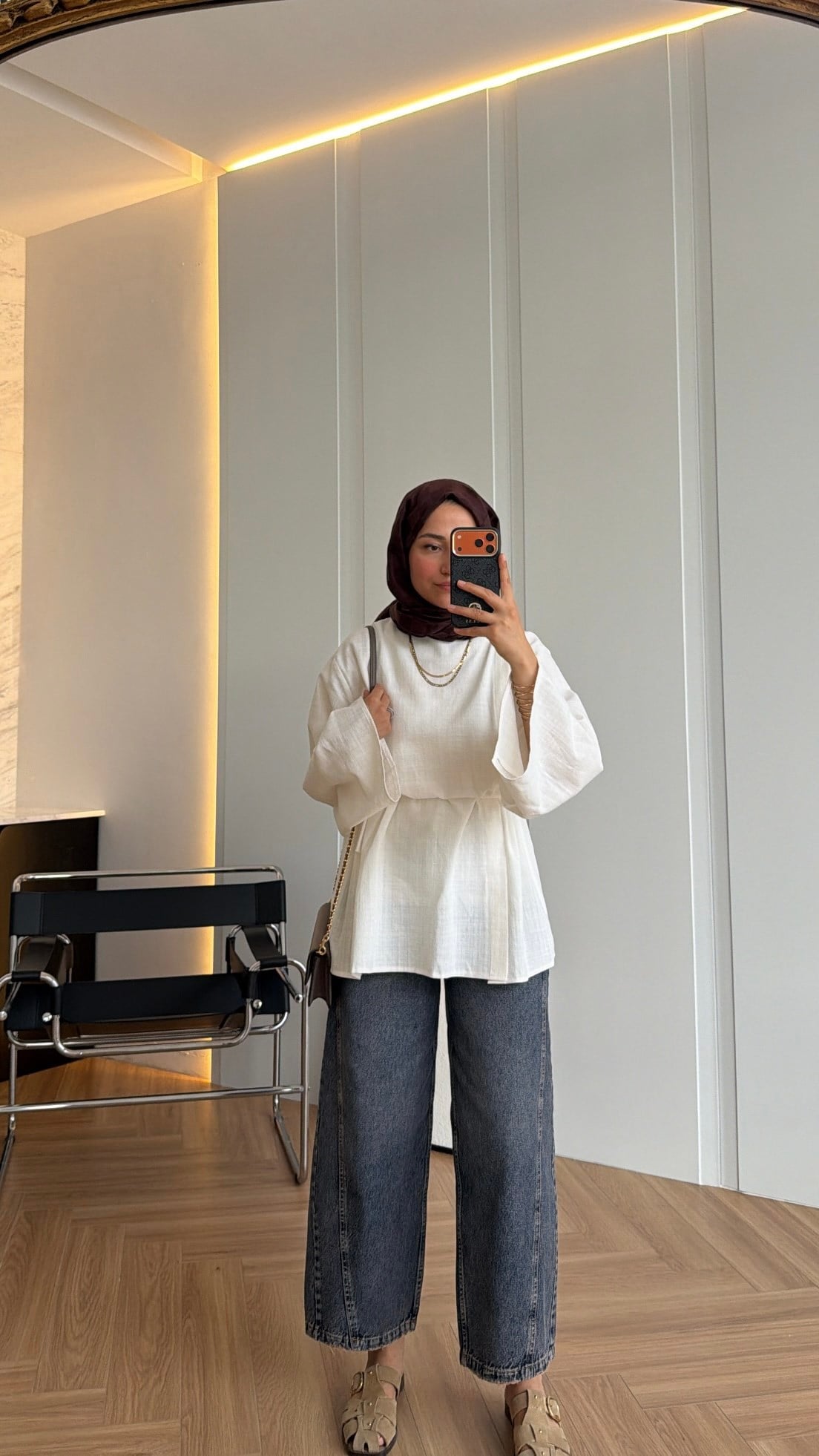 Eliza Keten Tunik Beyaz