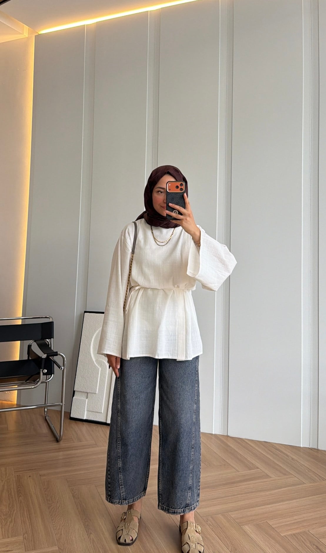 Eliza Keten Tunik Beyaz
