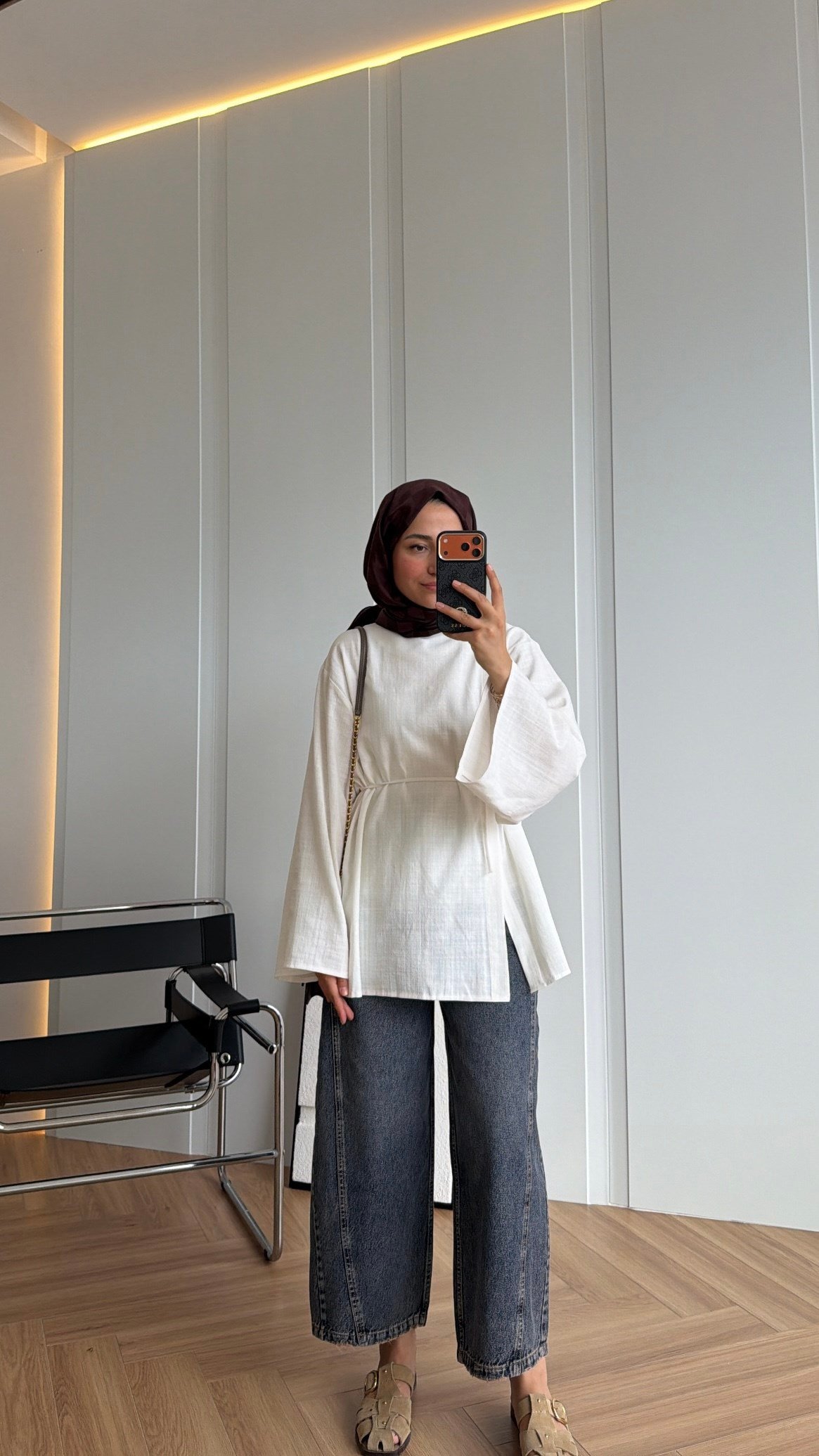 Eliza Keten Tunik Beyaz