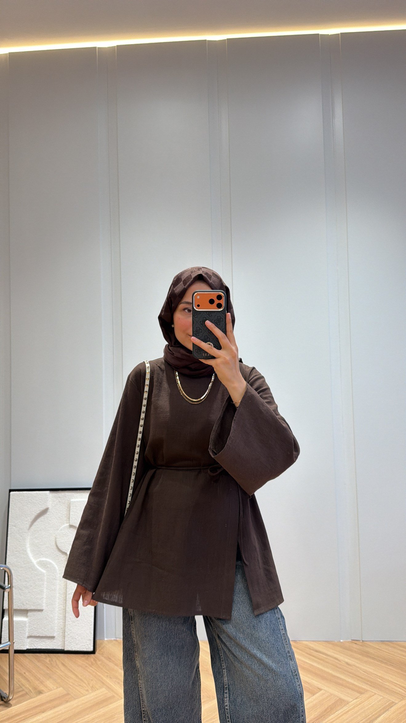 Eliza Keten Tunik Kahve