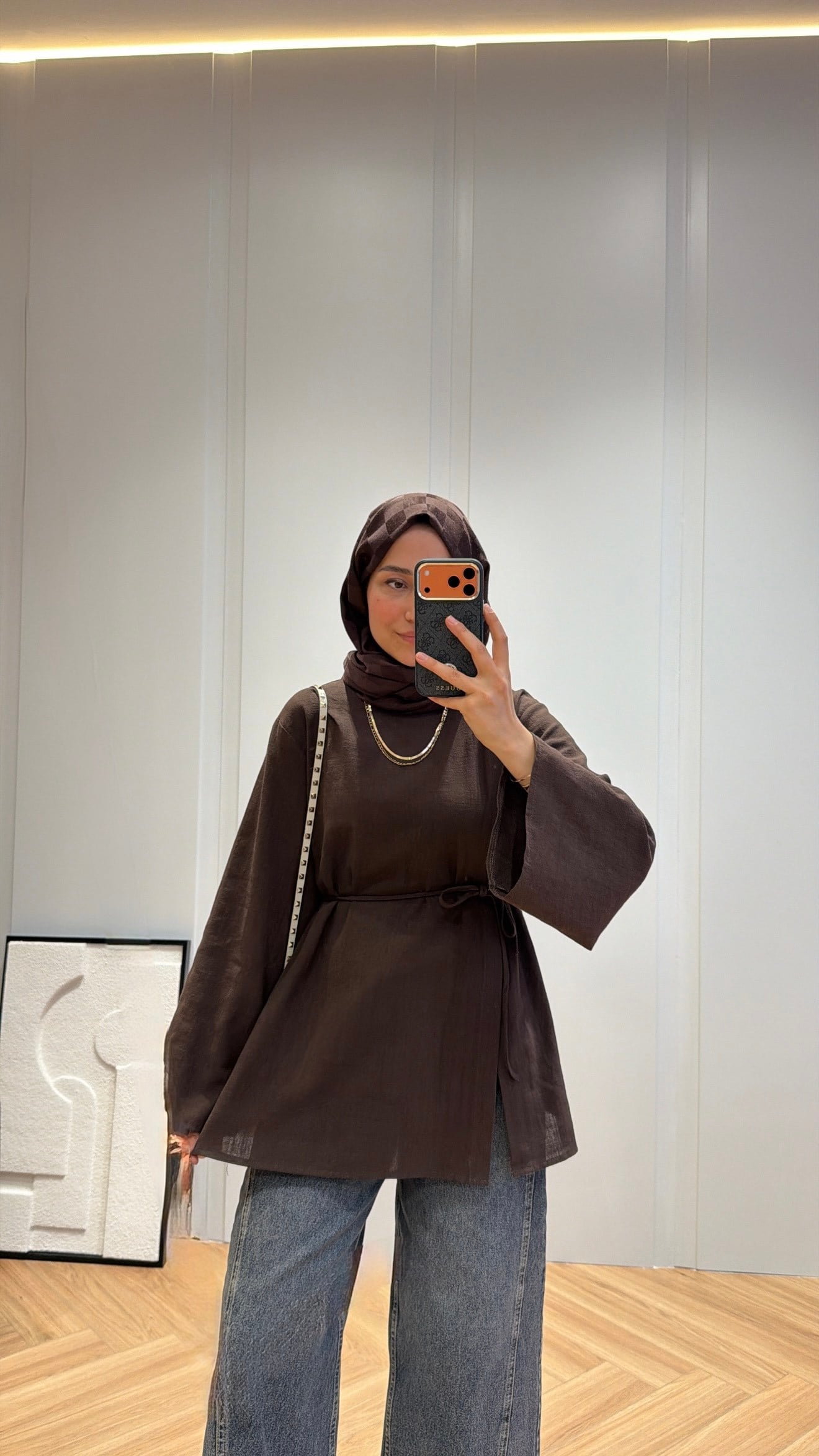 Eliza Keten Tunik Kahve