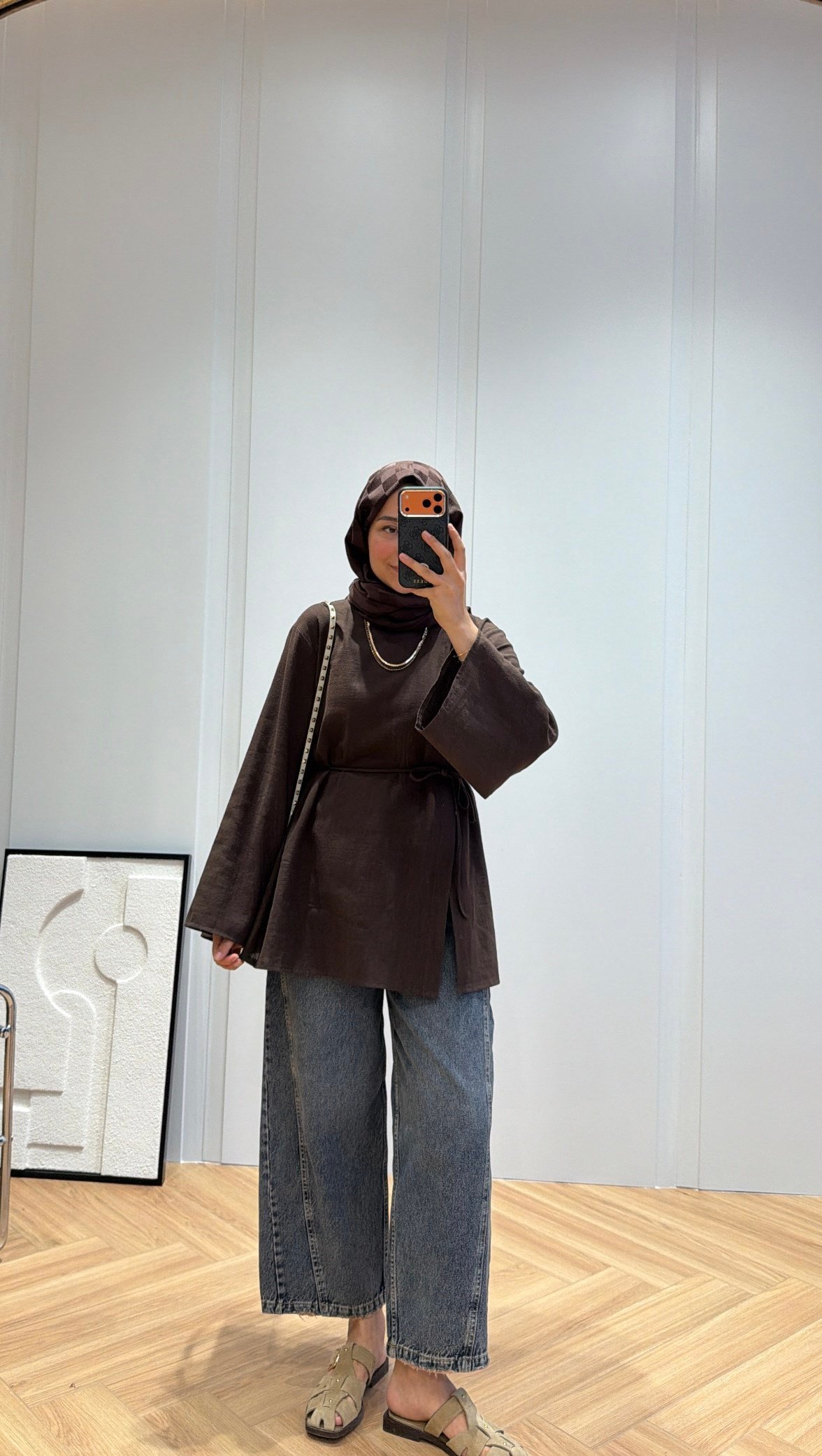 Eliza Keten Tunik Kahve
