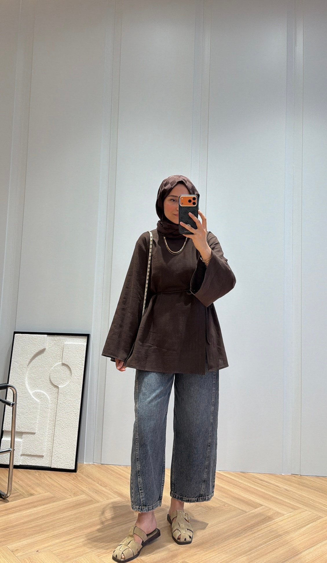 Eliza Keten Tunik Kahve
