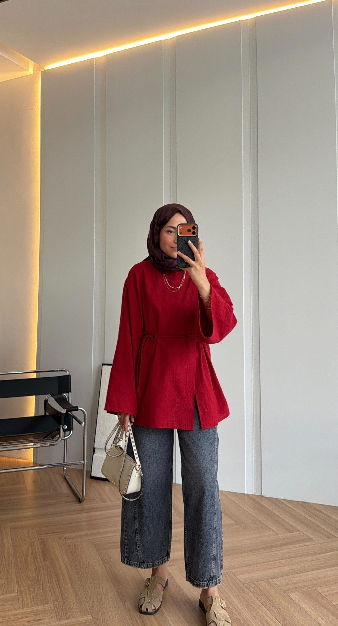 Eliza Keten Tunik Kırmızı