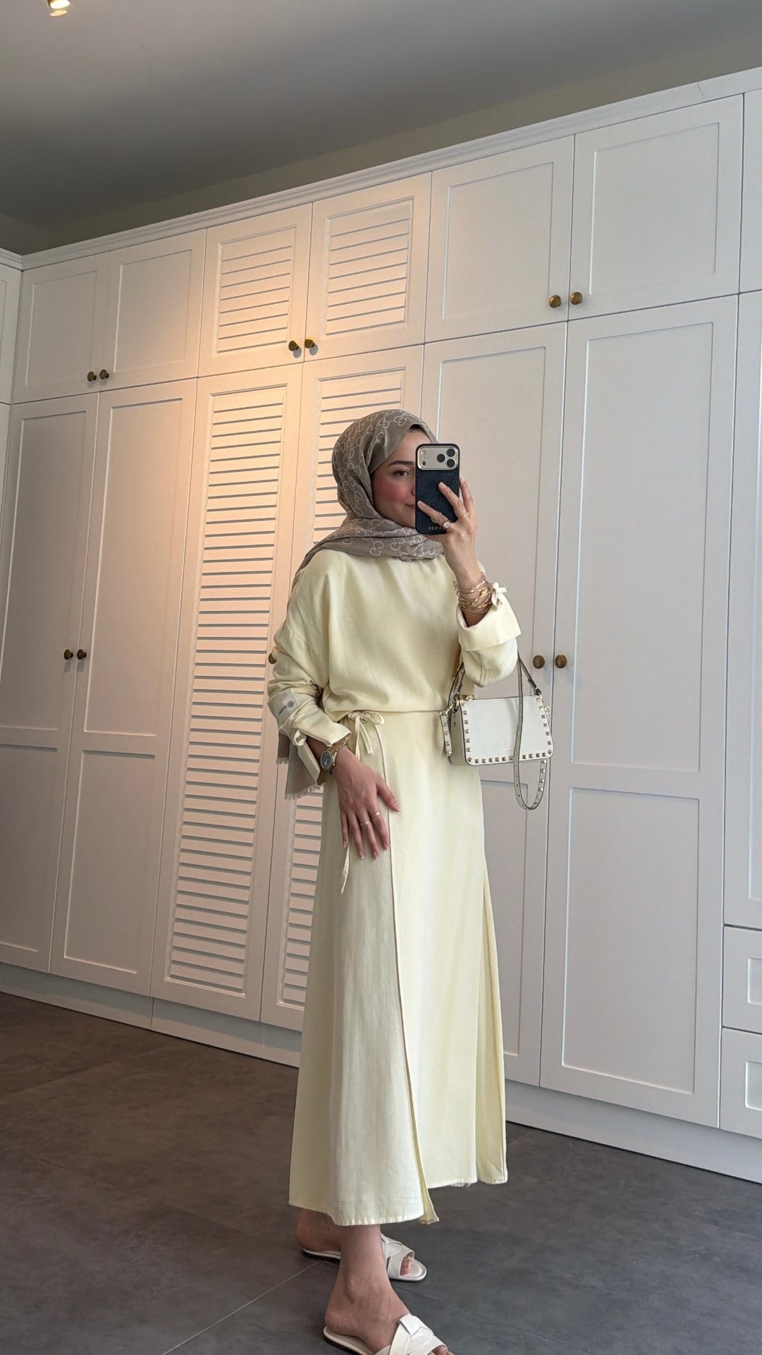 Eteği İpli Keten Etek Takım Butter Yellow