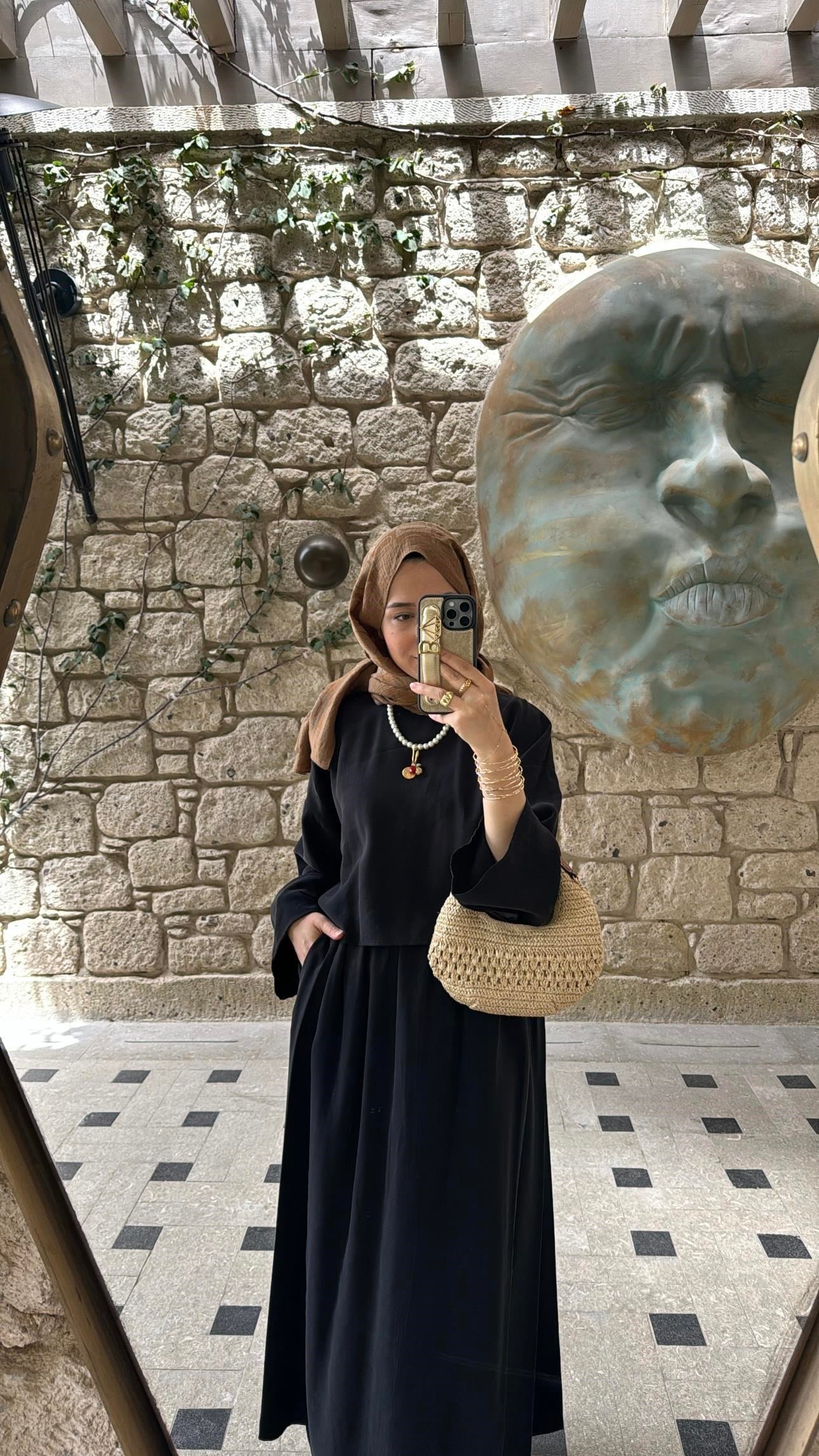 Etekli Crop Takım Siyah