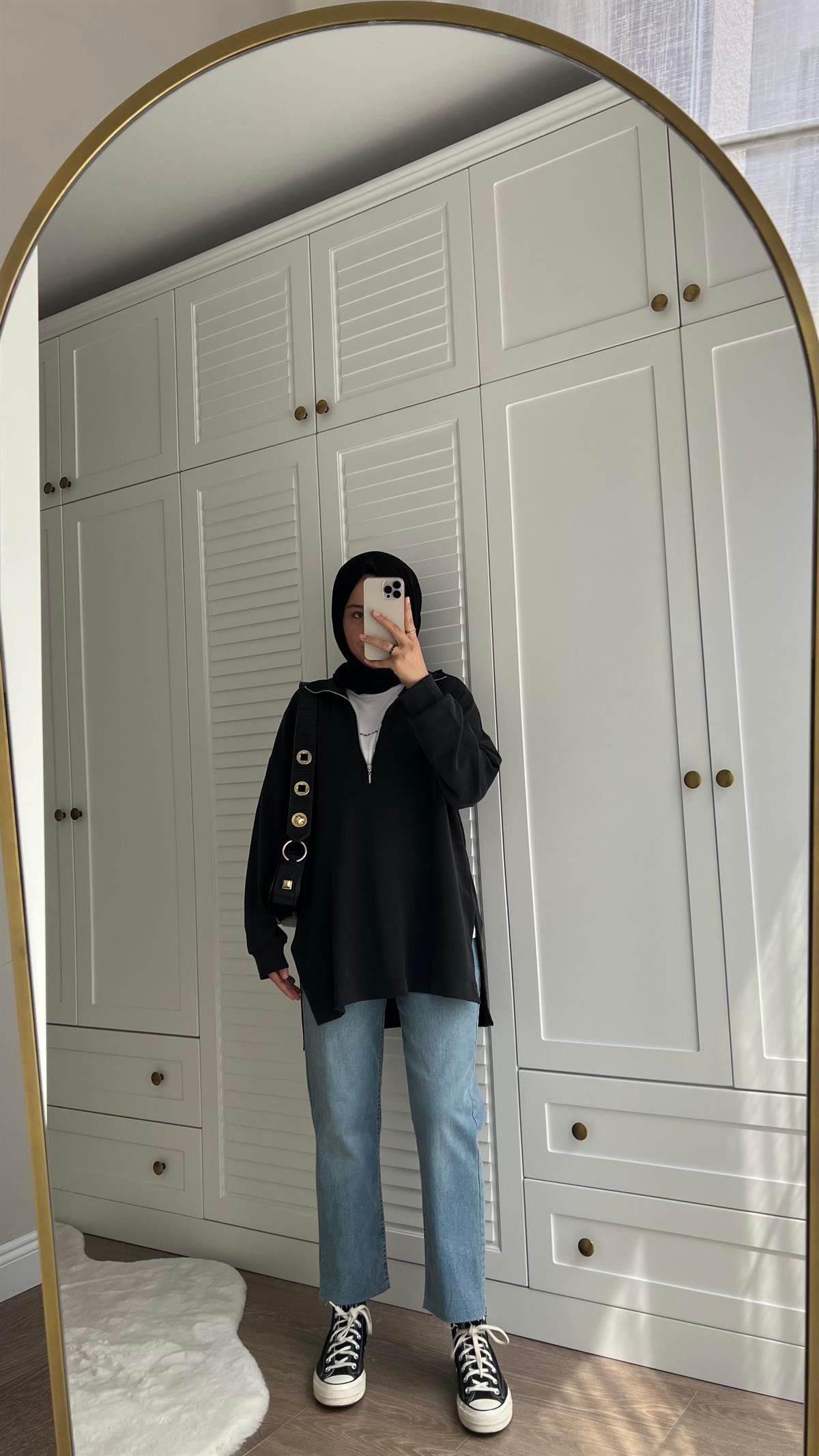 Fermuar Detaylı Oysho Modal Sweatshirt
