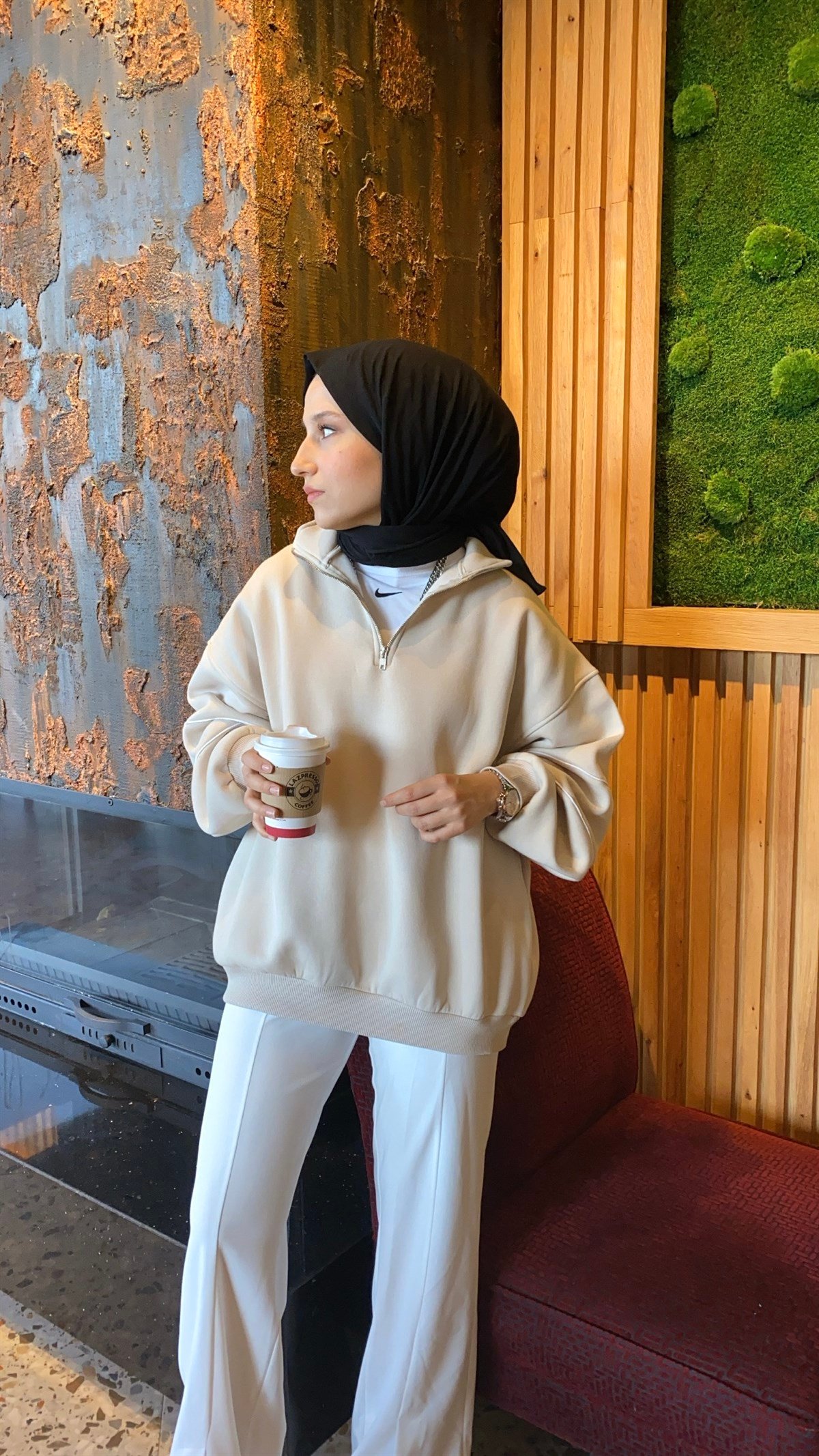 Fermuar Detaylı Sweatshirt 