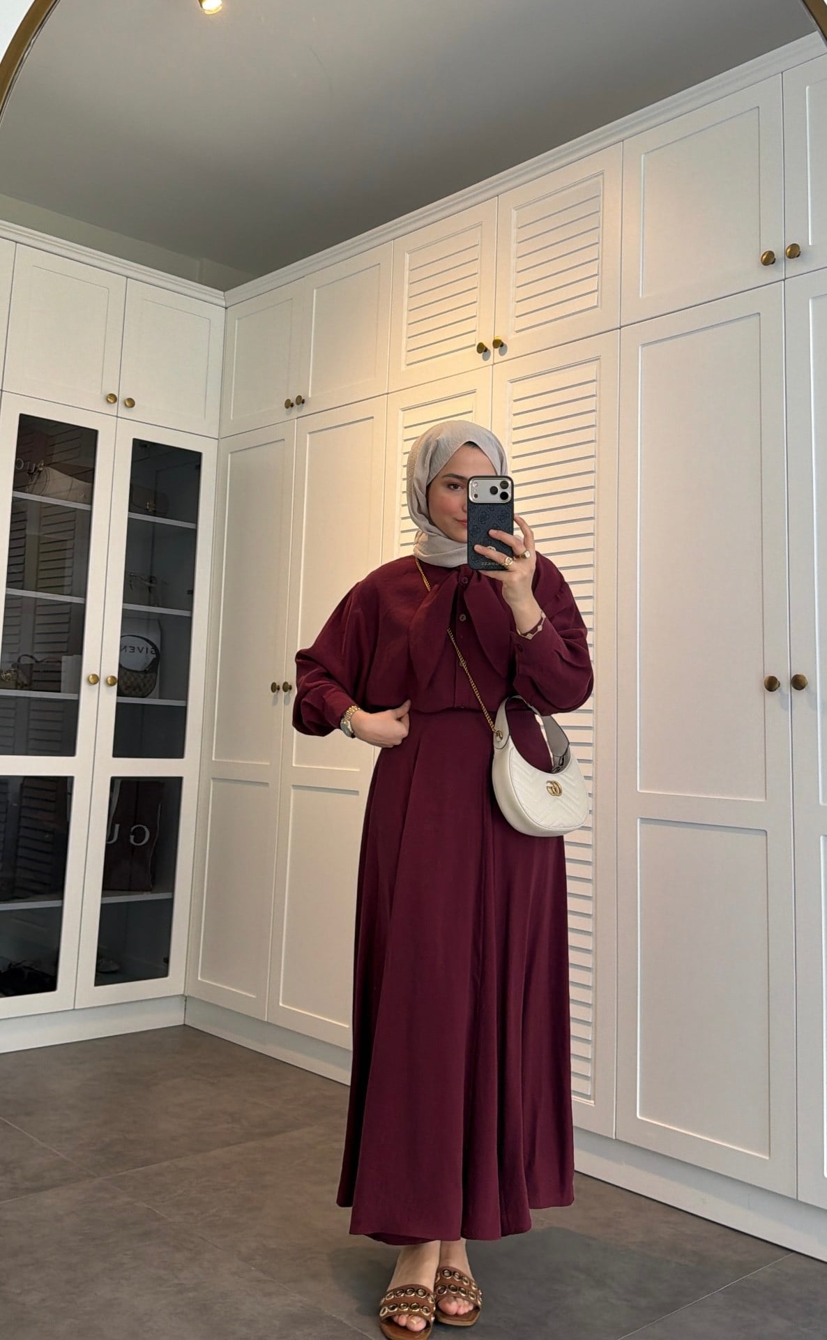 Fular Bağlamalı Modal Etekli Takım Mürdüm