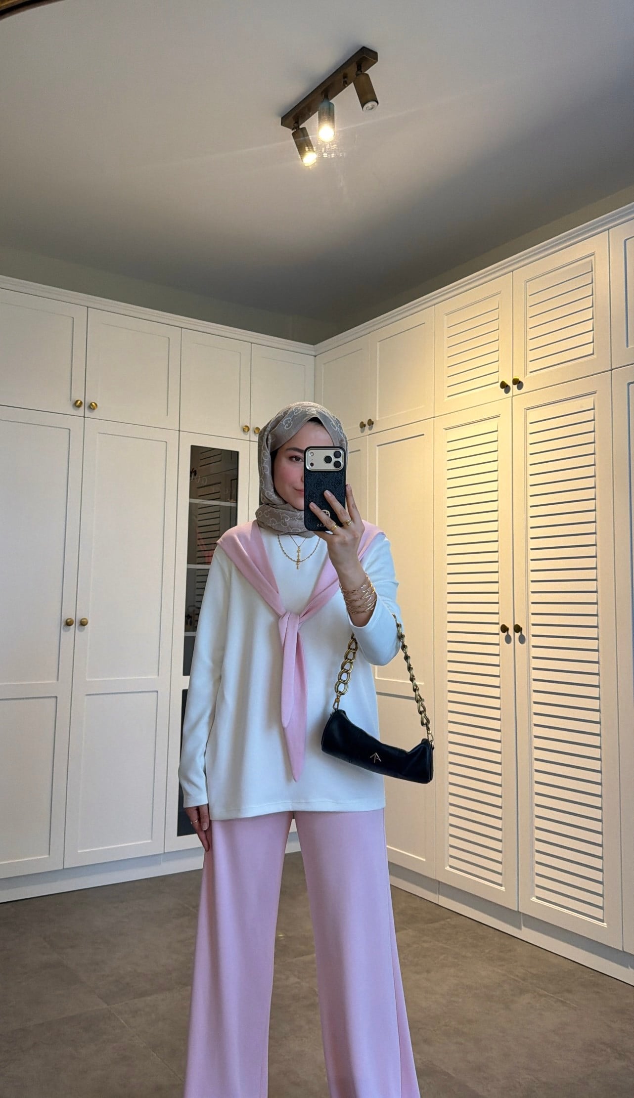 Fular Detaylı Oysh Takım Pembe