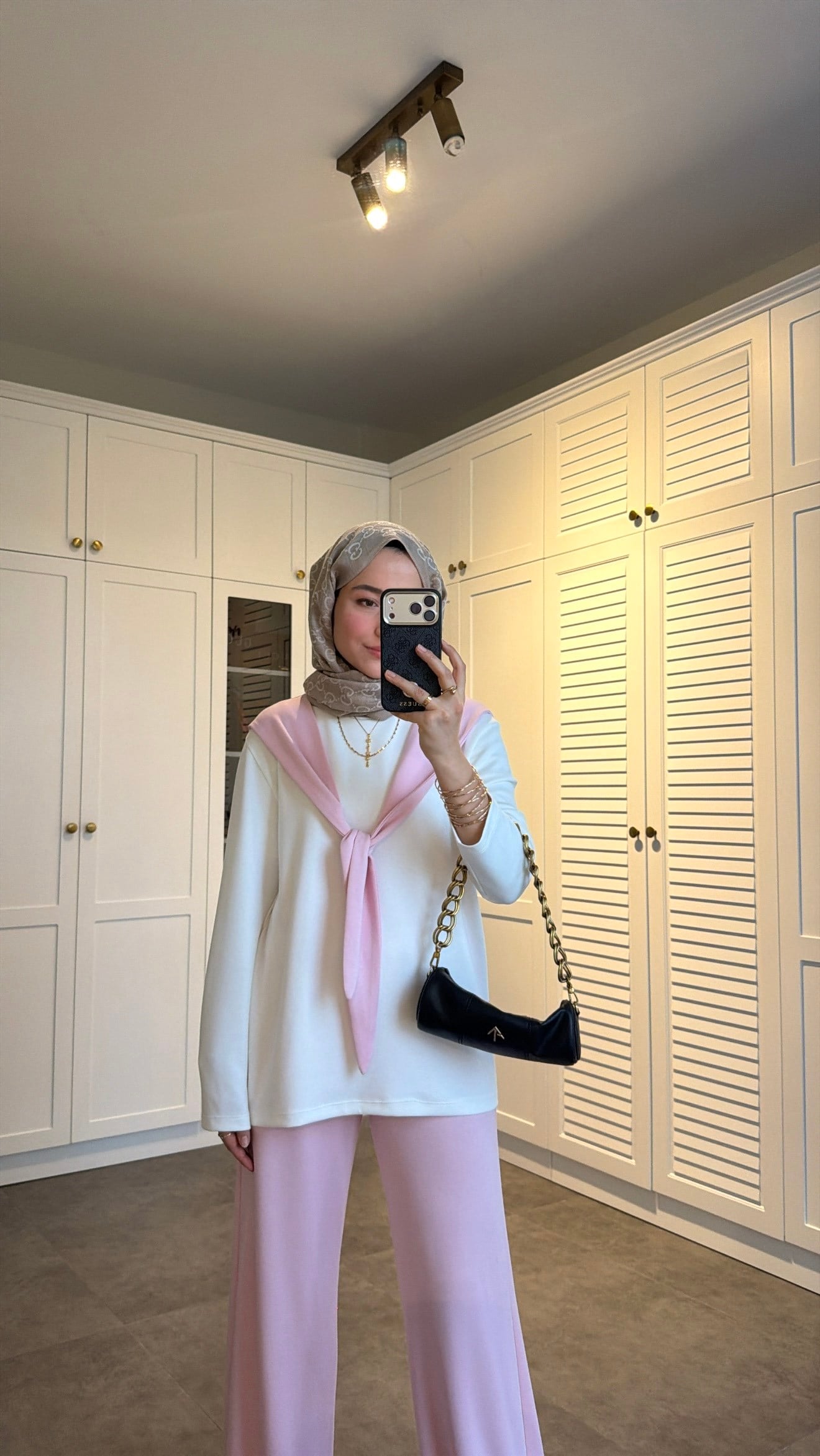Fular Detaylı Oysh Takım Pembe