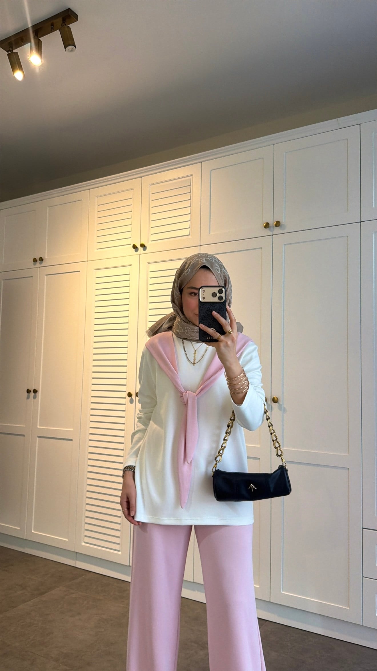 Fular Detaylı Oysh Takım Pembe