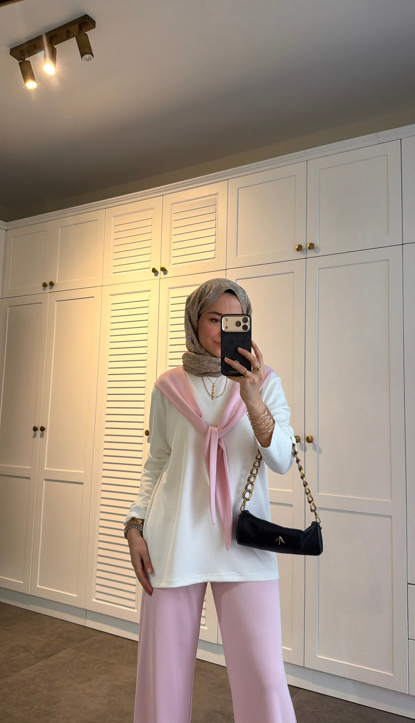 Fular Detaylı Oysh Takım Pembe
