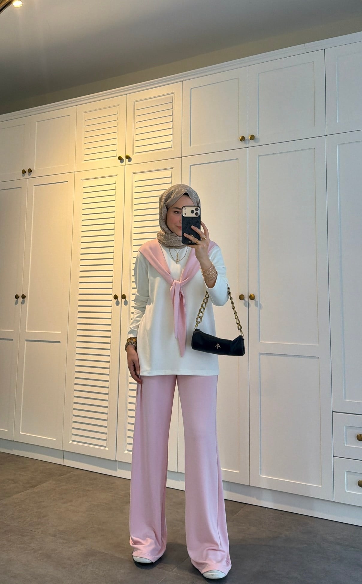 Fular Detaylı Oysh Takım Pembe