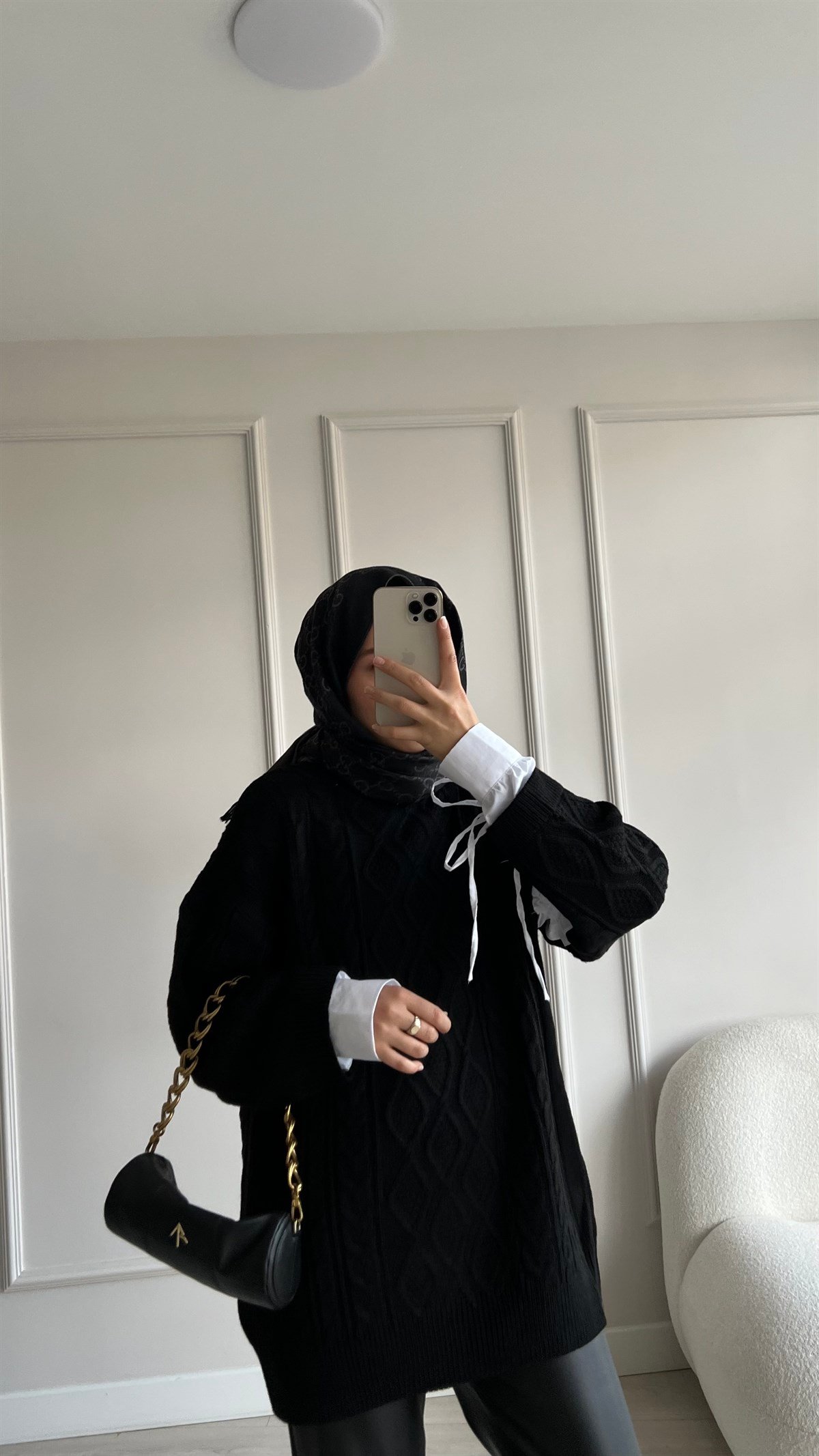 Gömlek Detaylı Kazak 