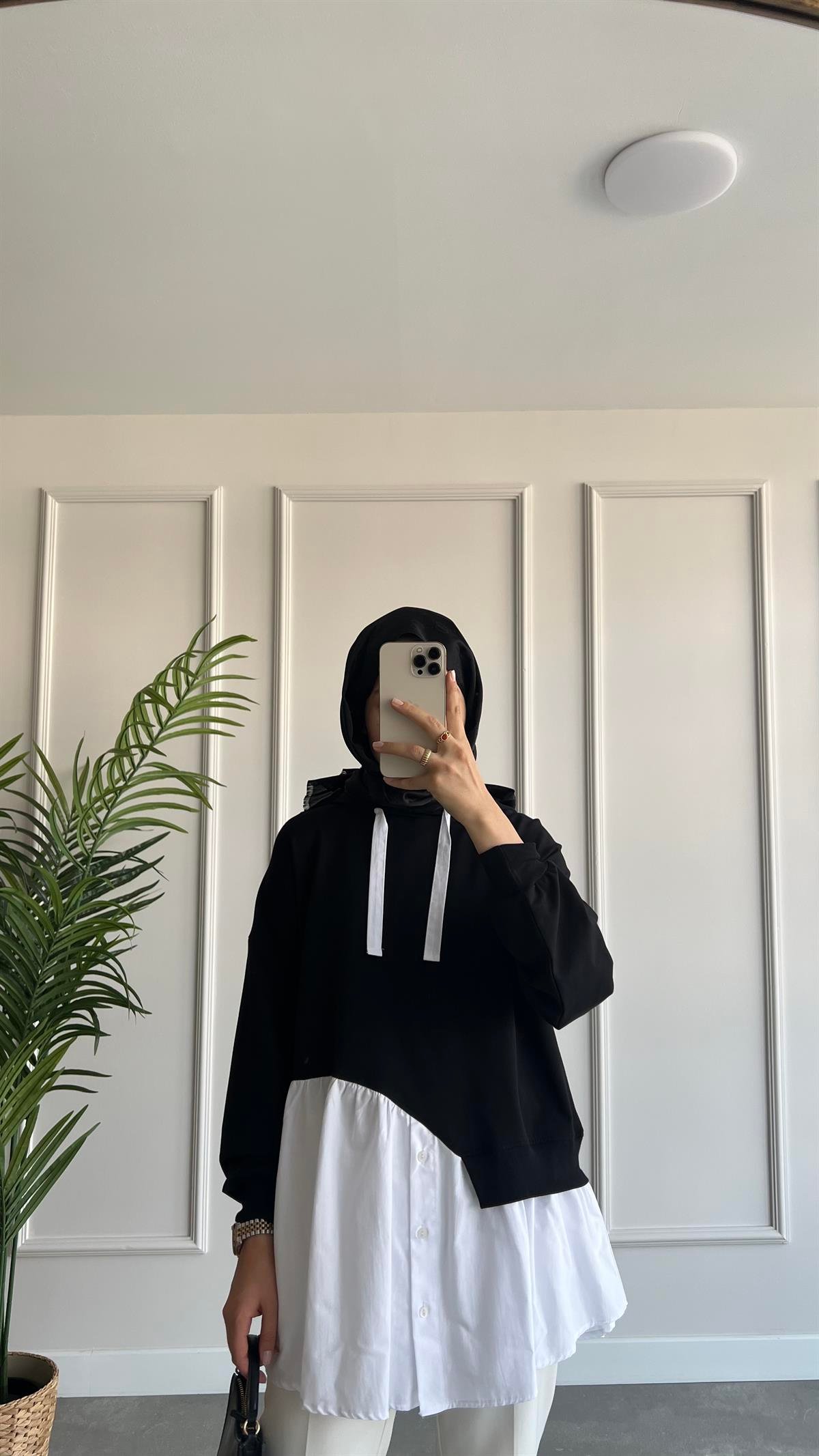 Gömlek Detaylı Sweatshirt