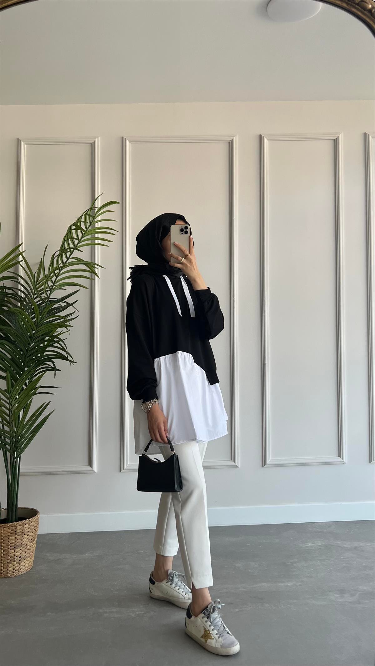 Gömlek Detaylı Sweatshirt