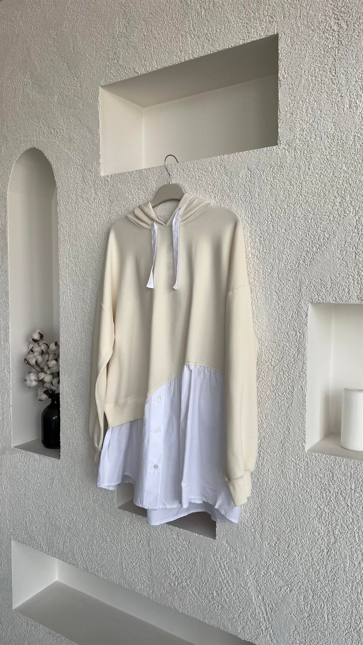 Gömlek Detaylı Sweatshirt