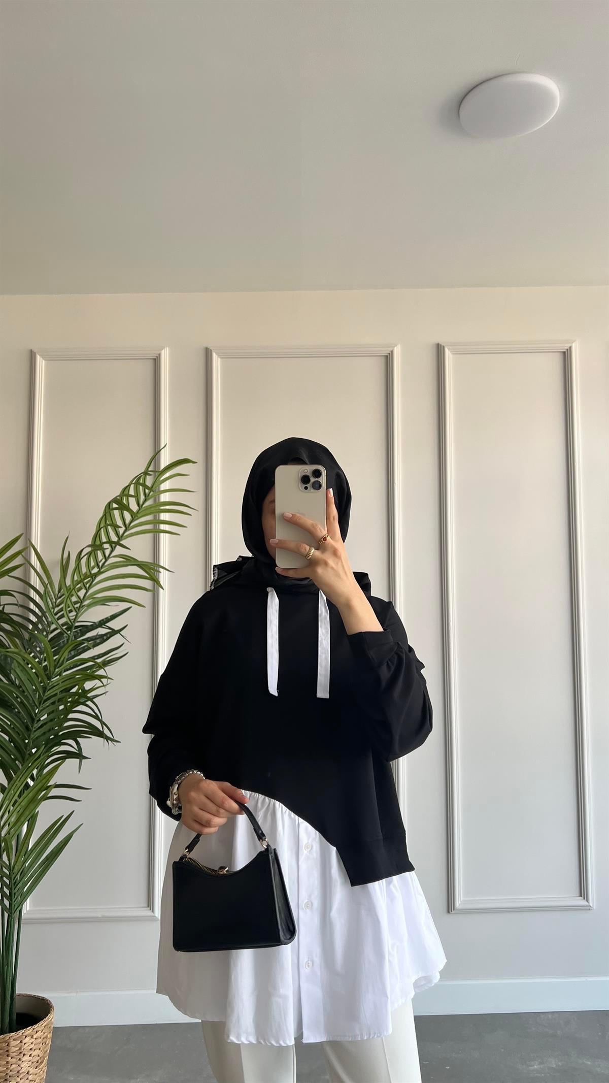 Gömlek Detaylı Sweatshirt
