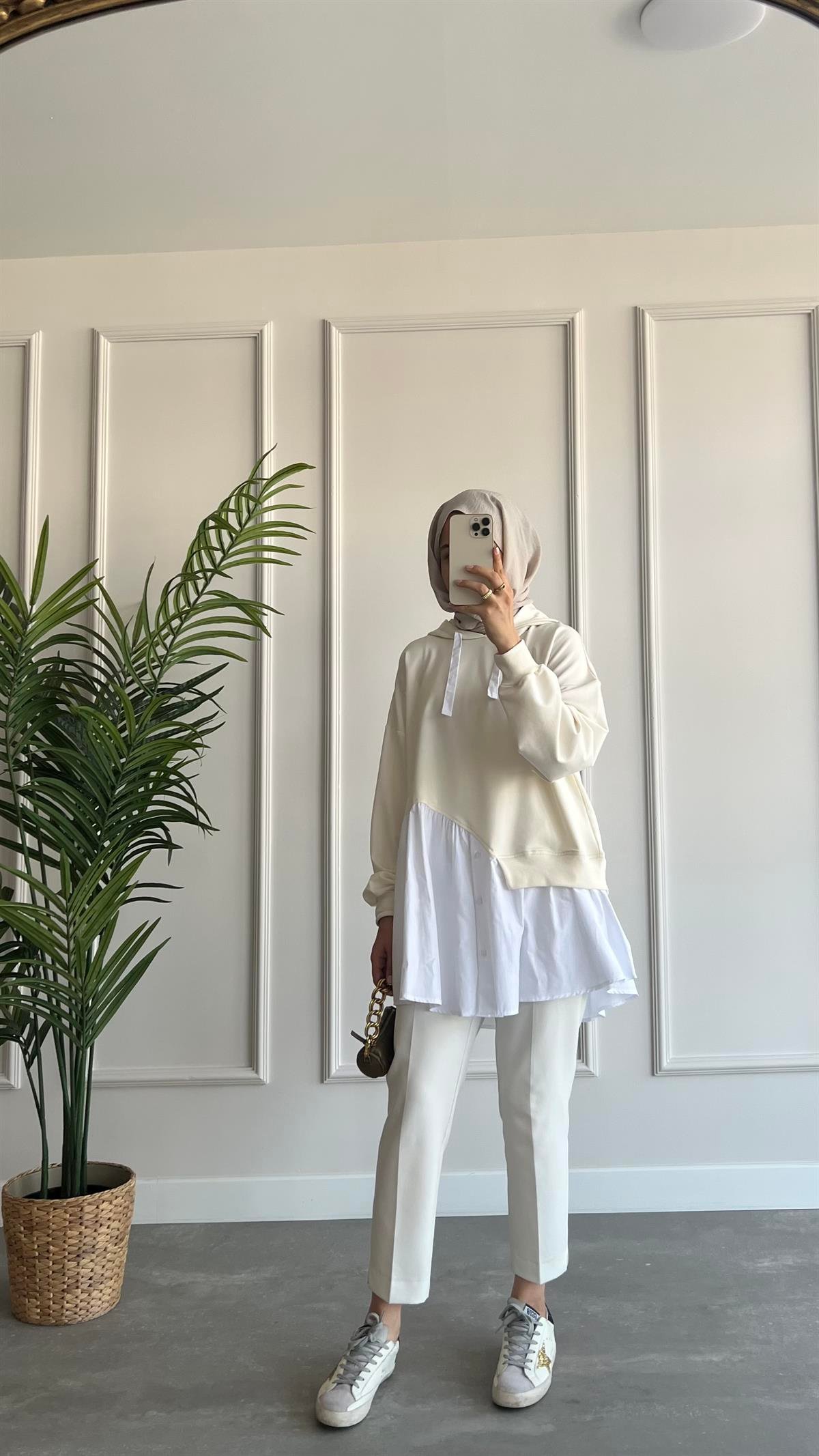 Gömlek Detaylı Sweatshirt