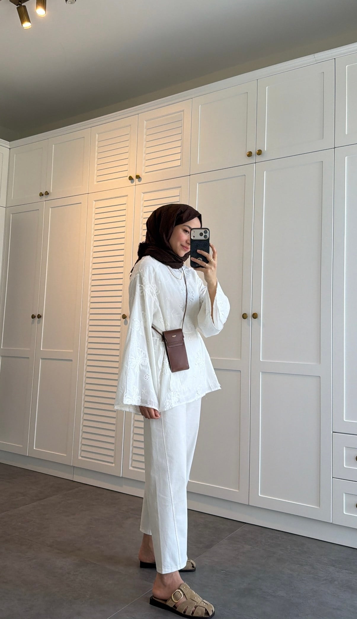 Güpürlü Oversize Bluz Beyaz