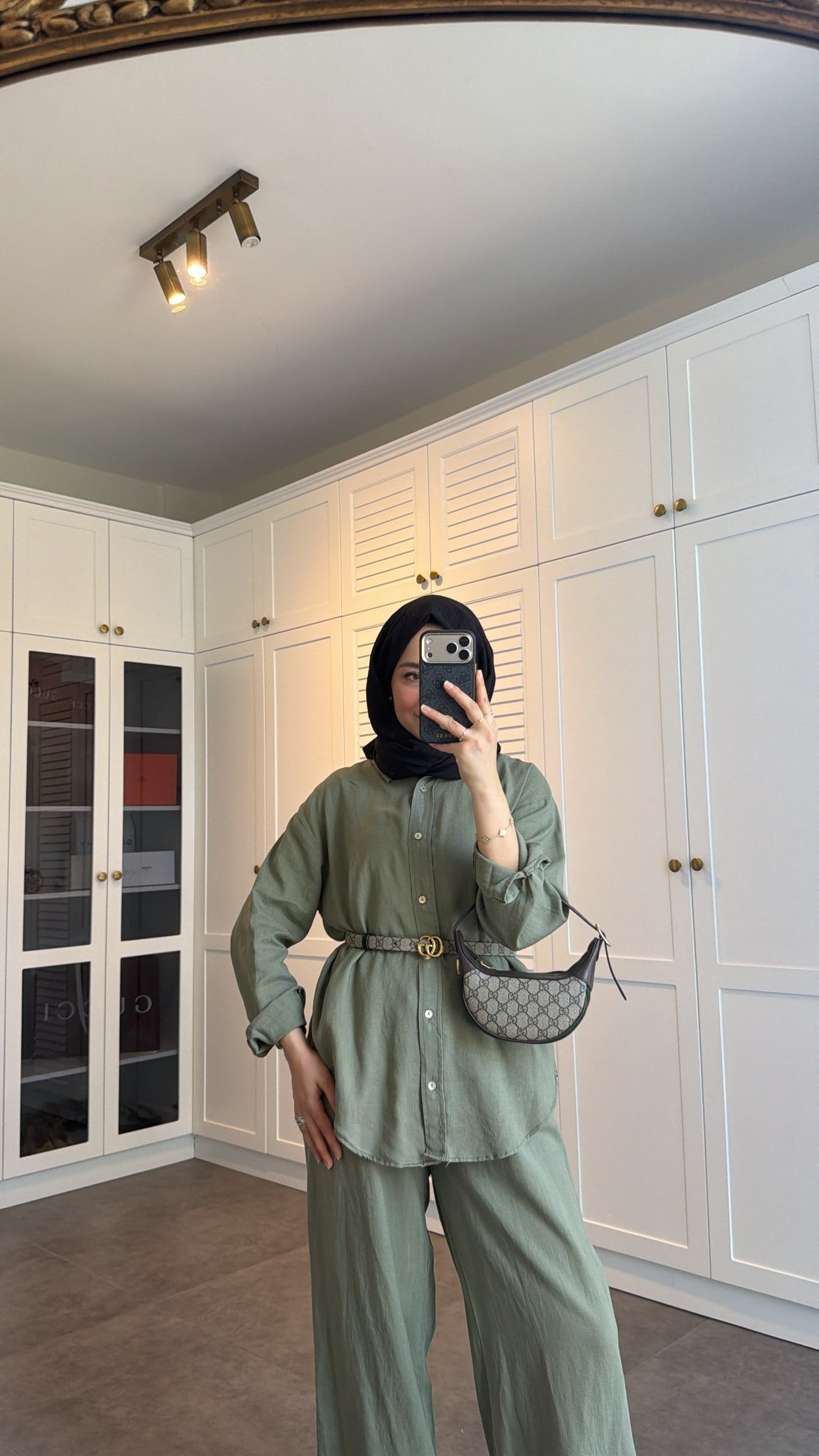 Ham Keten Oversize Takım Haki