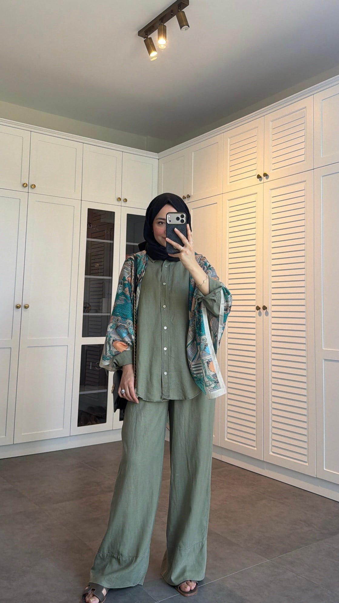 Ham Keten Oversize Takım Haki