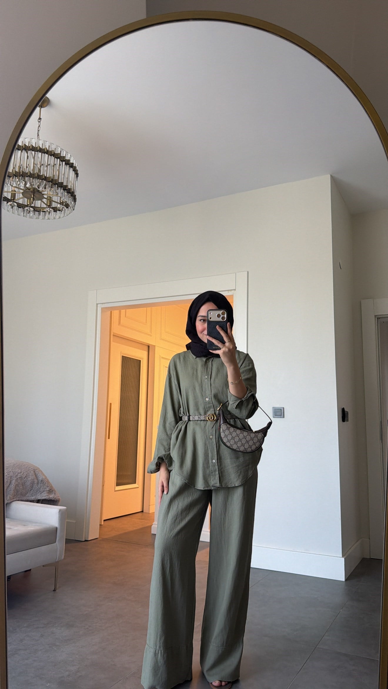 Ham Keten Oversize Takım Haki