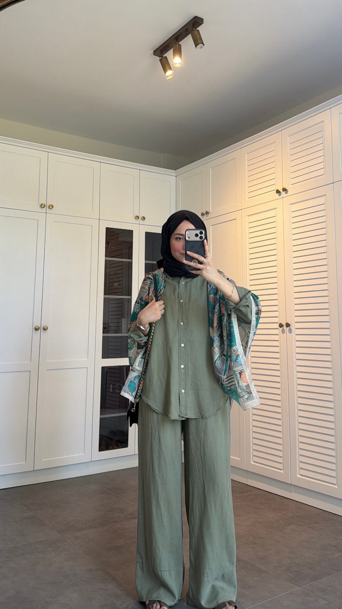 Ham Keten Oversize Takım Haki