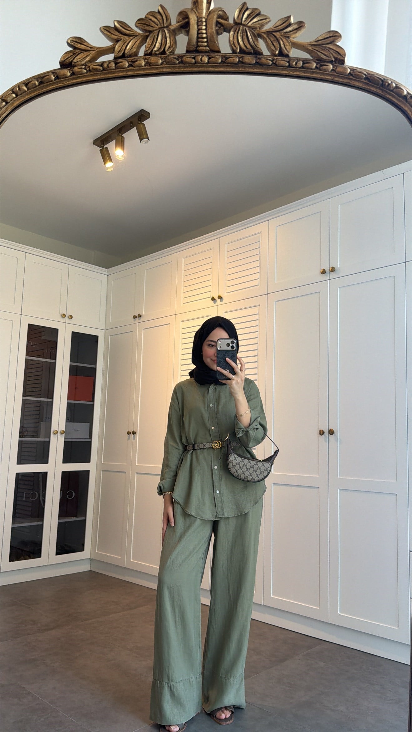 Ham Keten Oversize Takım Haki