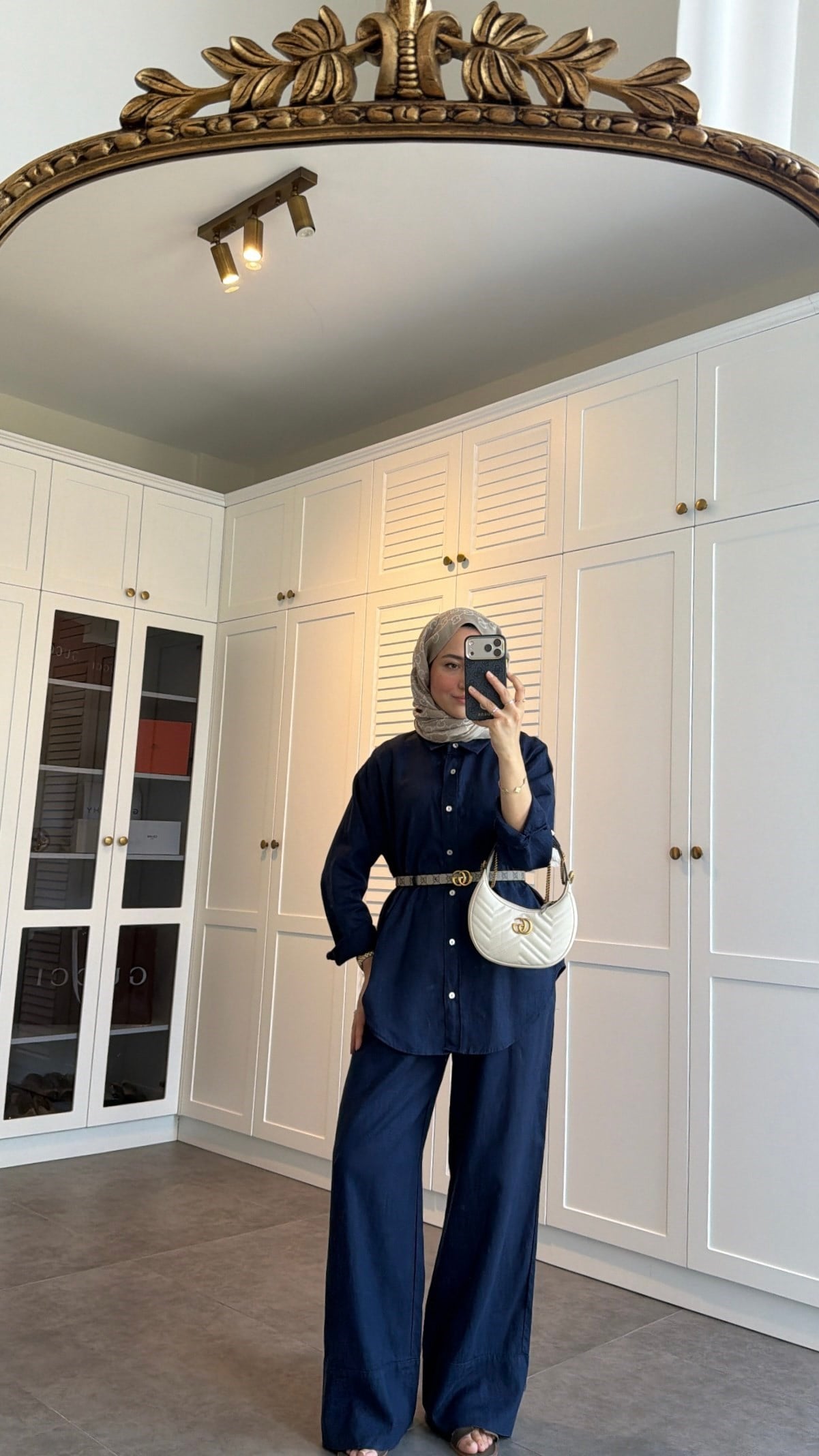 Ham Keten Oversize Takım Lacivert