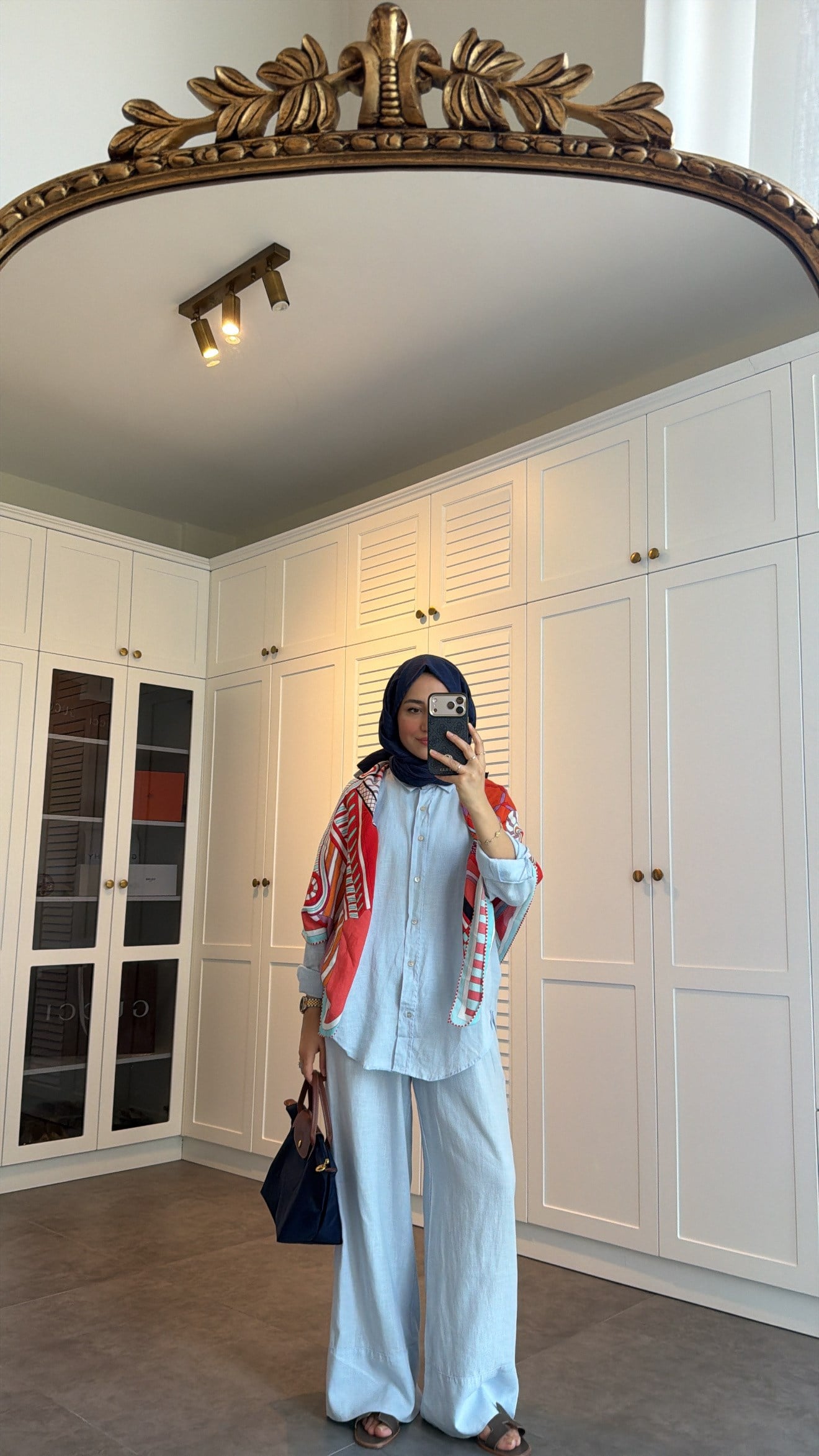 Ham Keten Oversize Takım Mavi