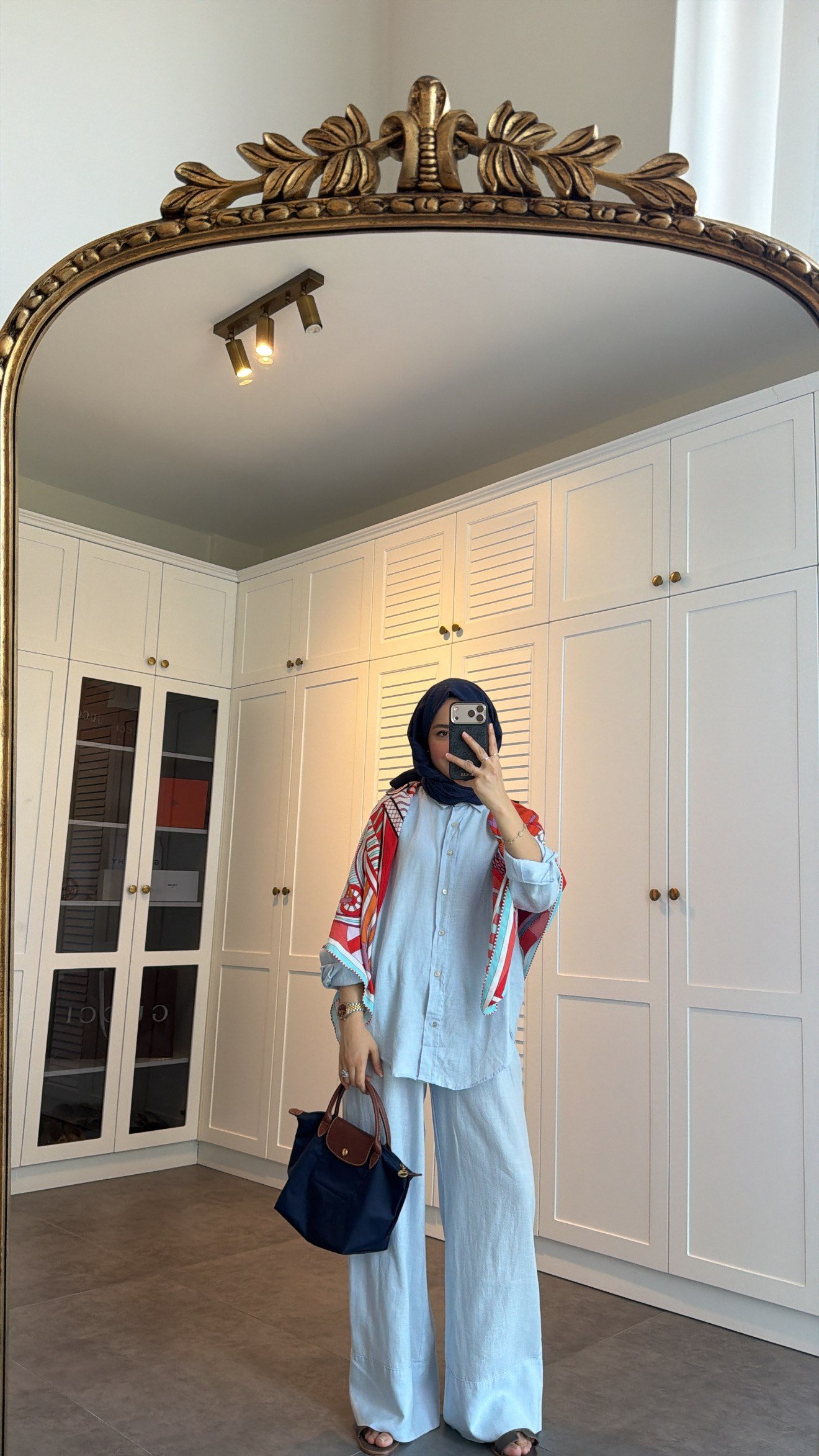 Ham Keten Oversize Takım Mavi