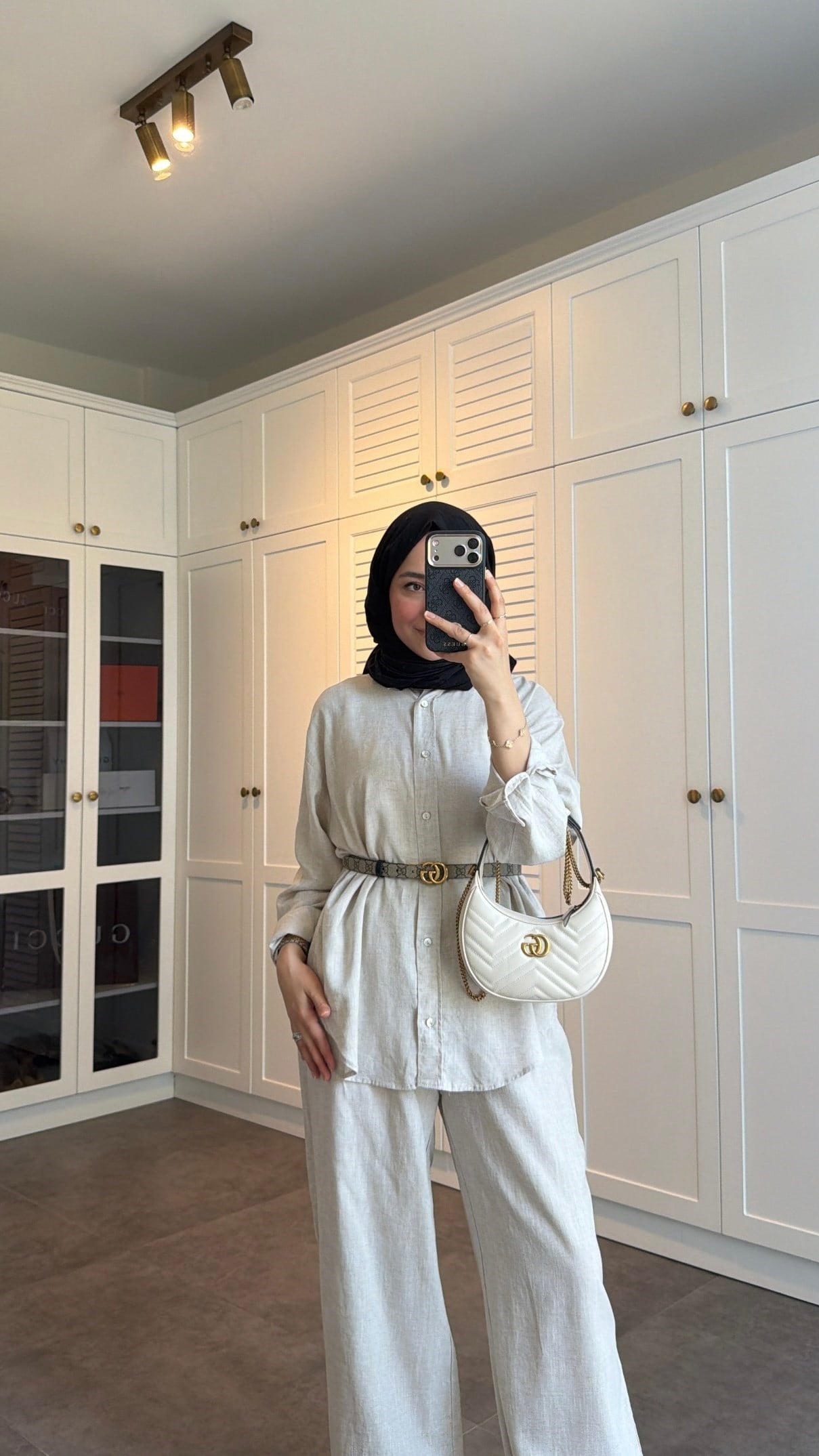 Ham Keten Oversize Takım Taş